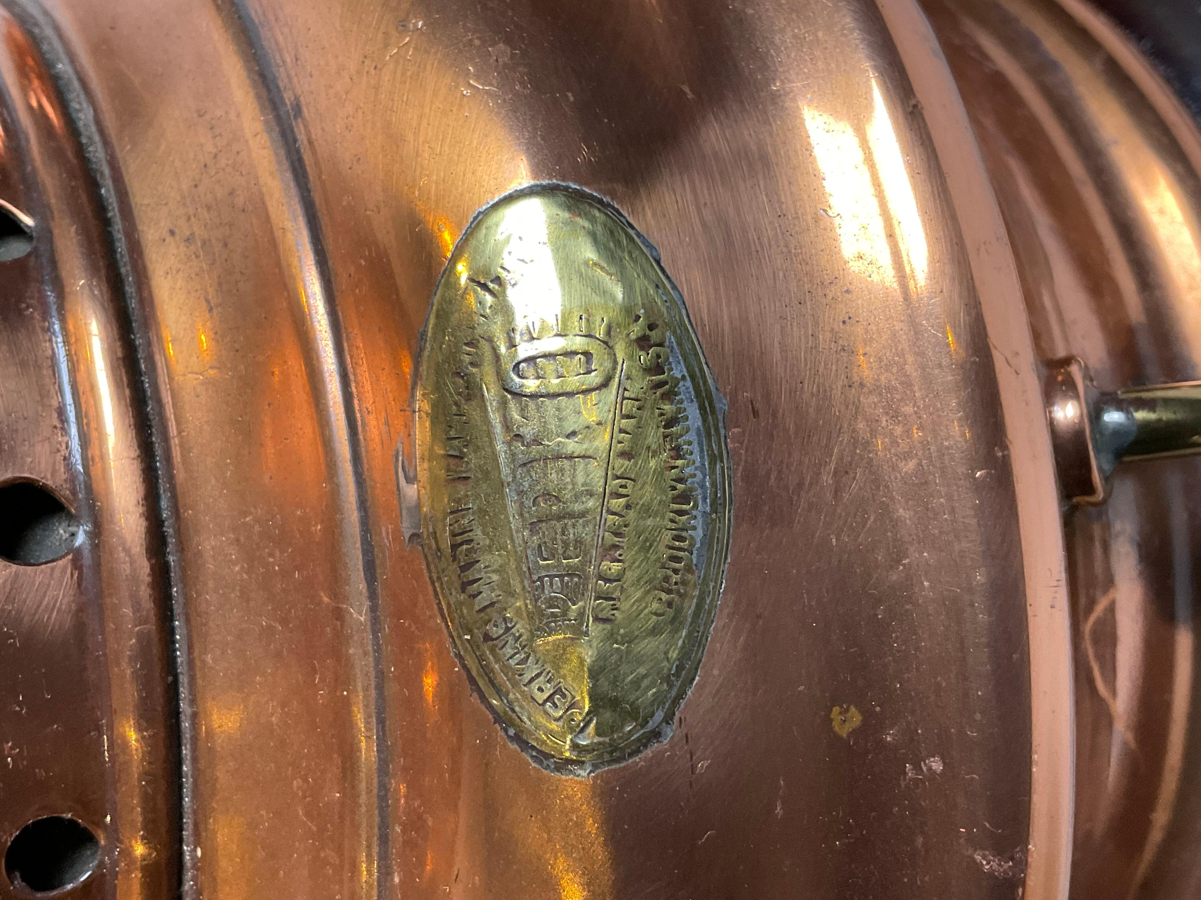 Copper Ships Lanterns By Perko In Good Condition For Sale In Norwell, MA