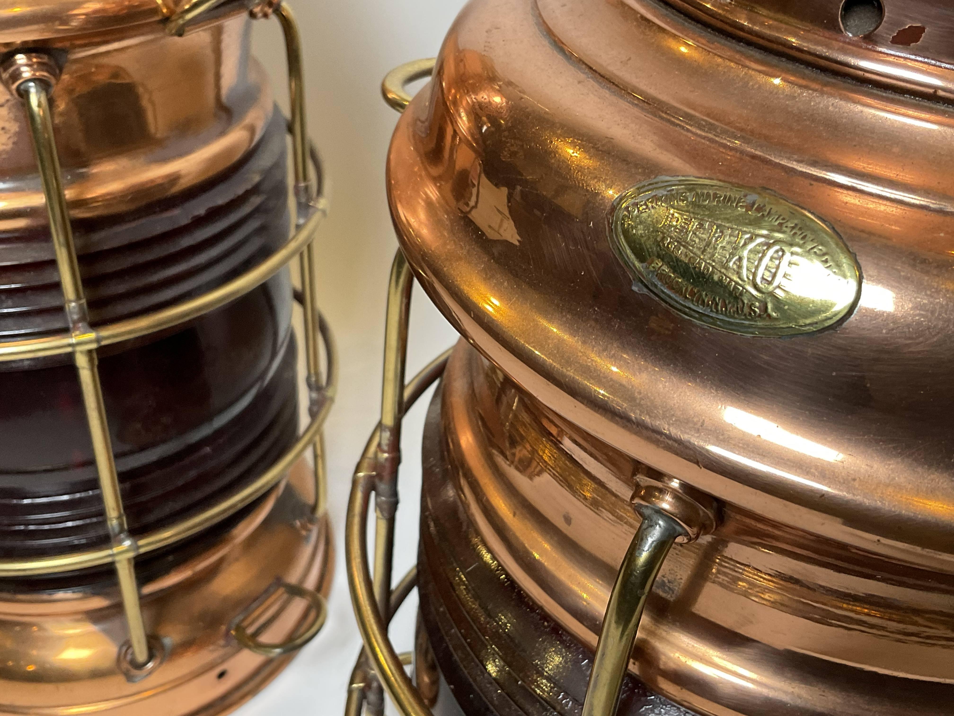 Copper Ships Lanterns By Perko For Sale 1
