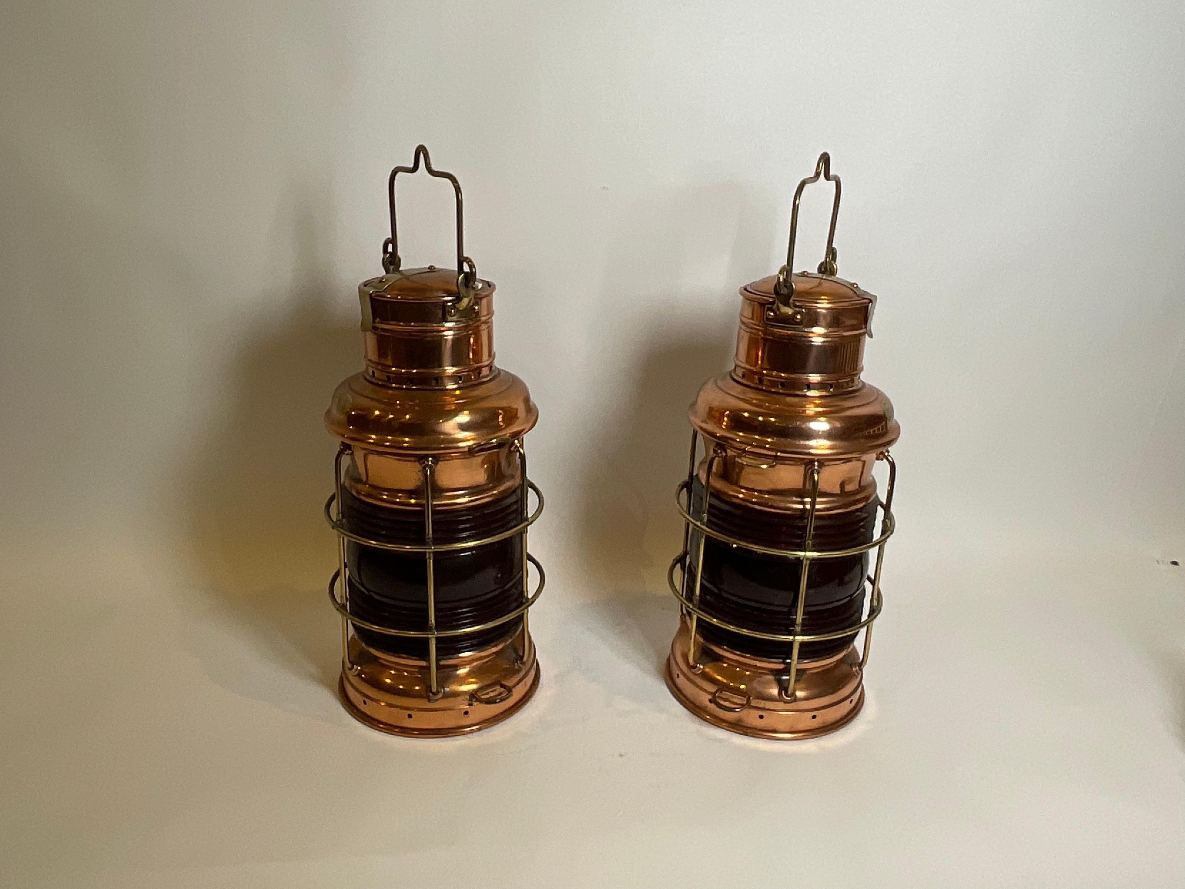 Copper Ships Lanterns By Perko For Sale 3