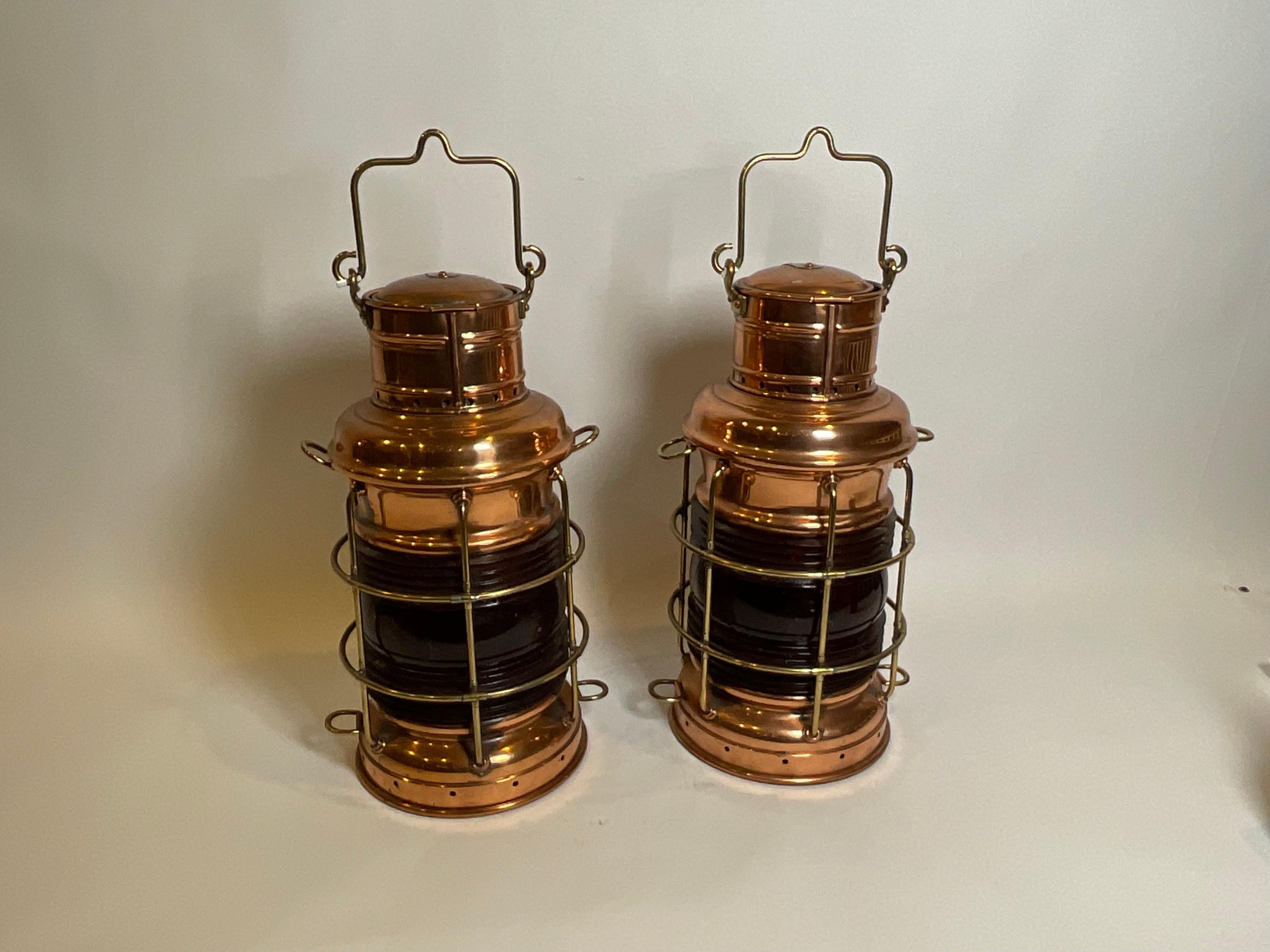 Copper Ships Lanterns By Perko 2