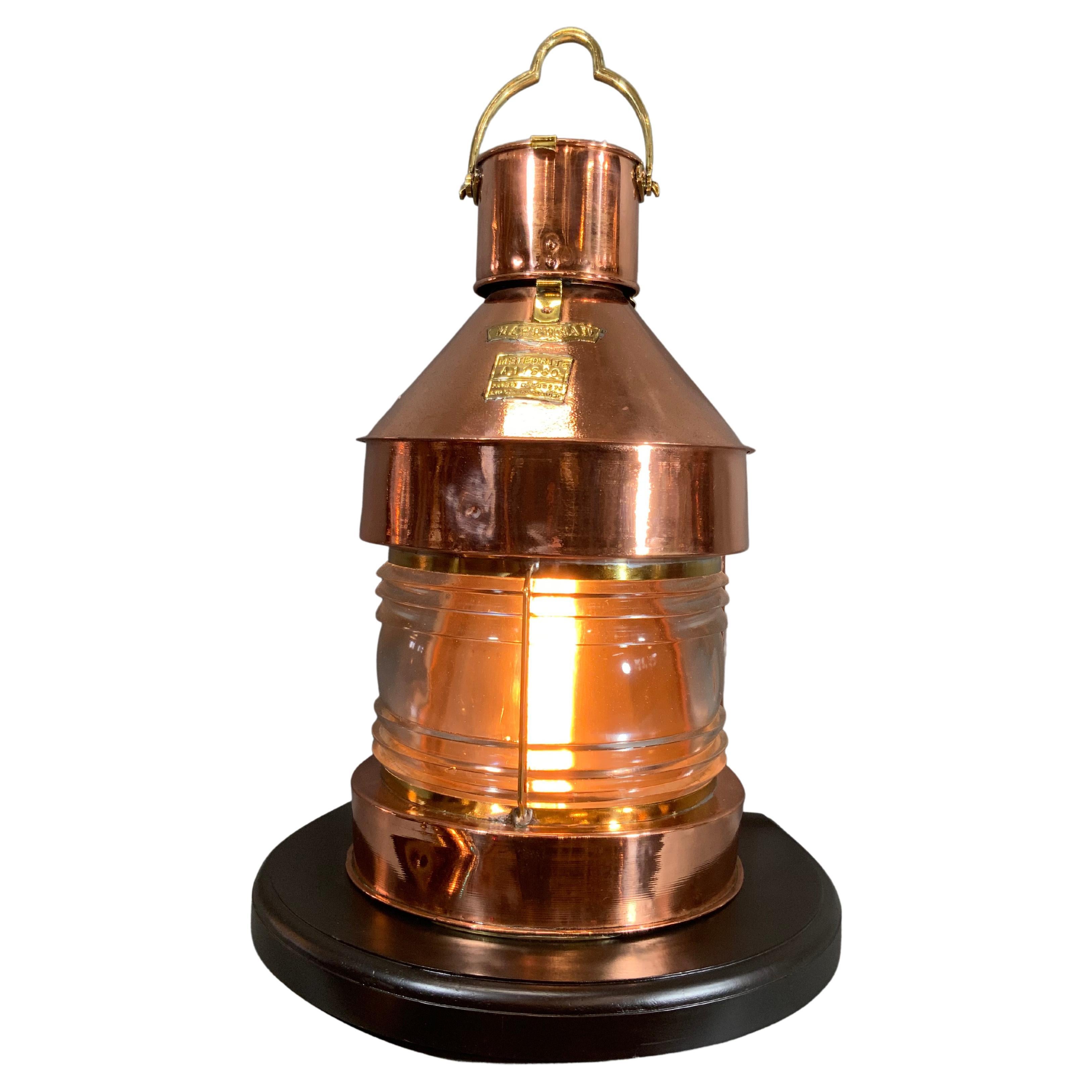 Copper Ship's Masthead Lantern by Meteorite "A11680" For Sale