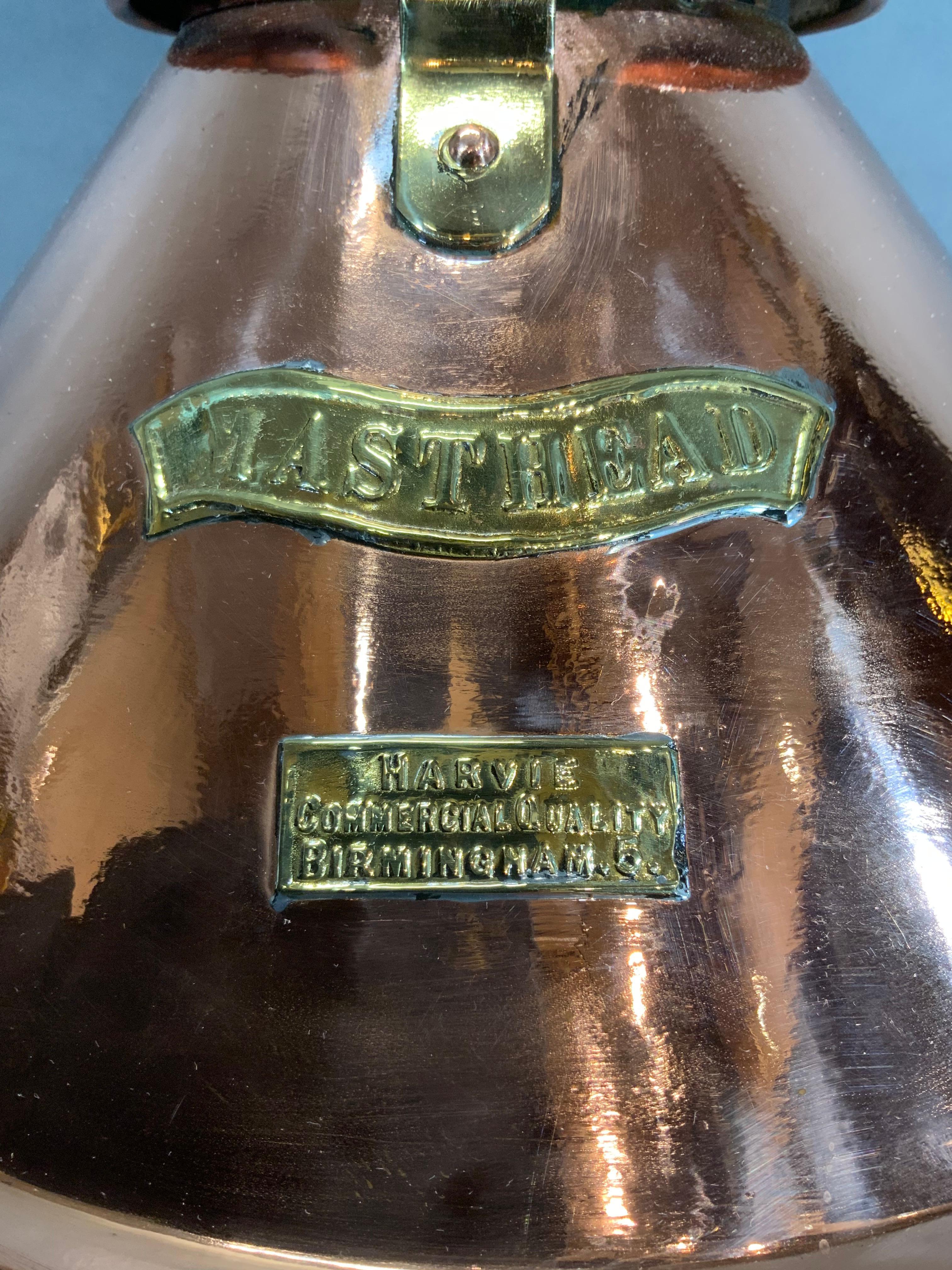 Early 20th Century Copper Ship's Masthead Lantern by Meteorite 