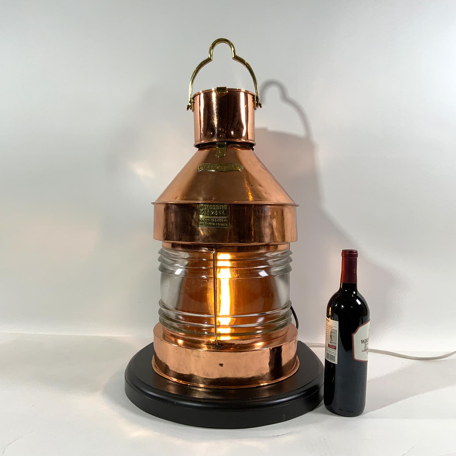 English Copper Ships Masthead Lantern by Meteorite of England For Sale