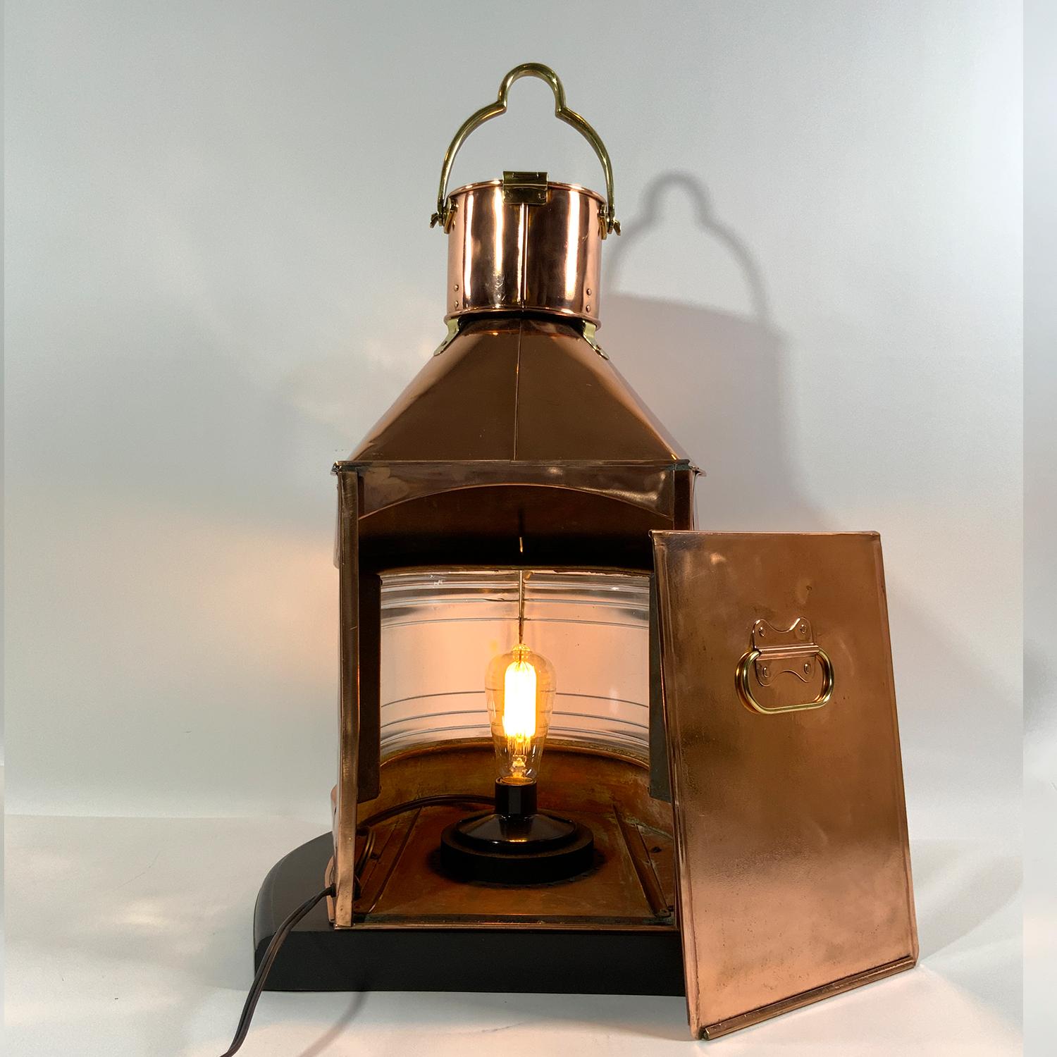 Early 20th Century Copper Ships Masthead Lantern by Meteorite of England For Sale