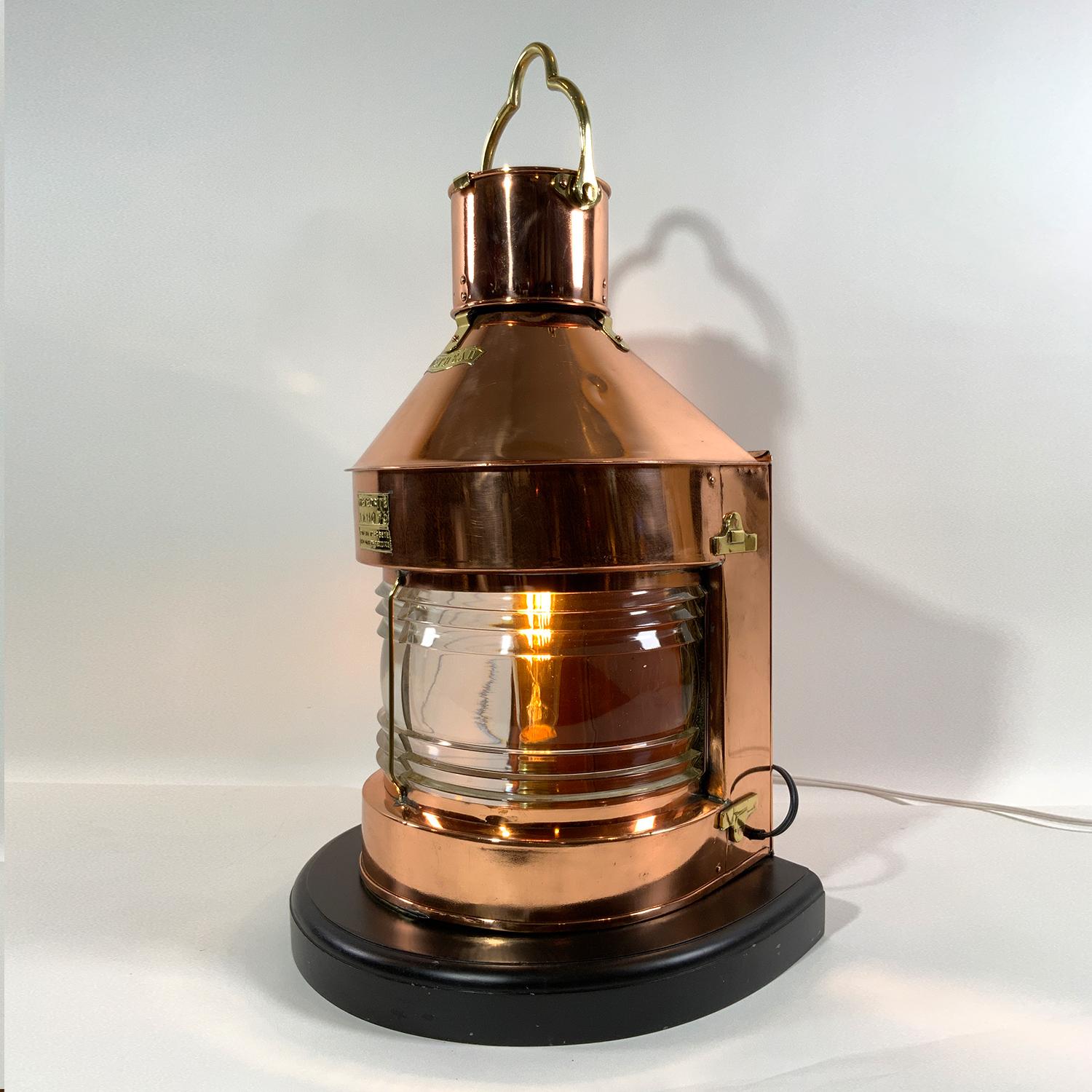 Early 20th Century Copper Ships Masthead Lantern By Meteorite Of England For Sale