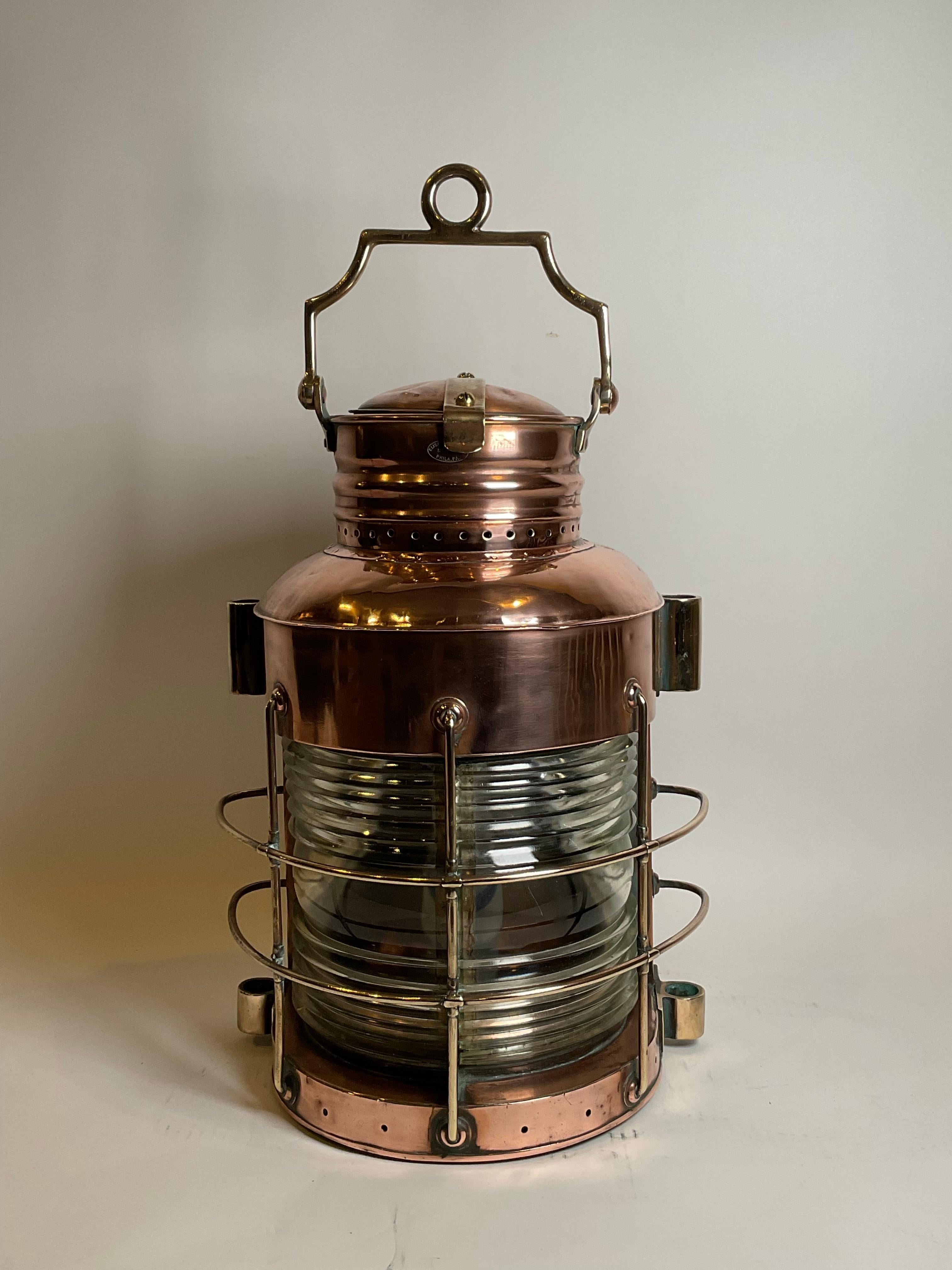 Copper Ships Masthead Lantern For Sale 9
