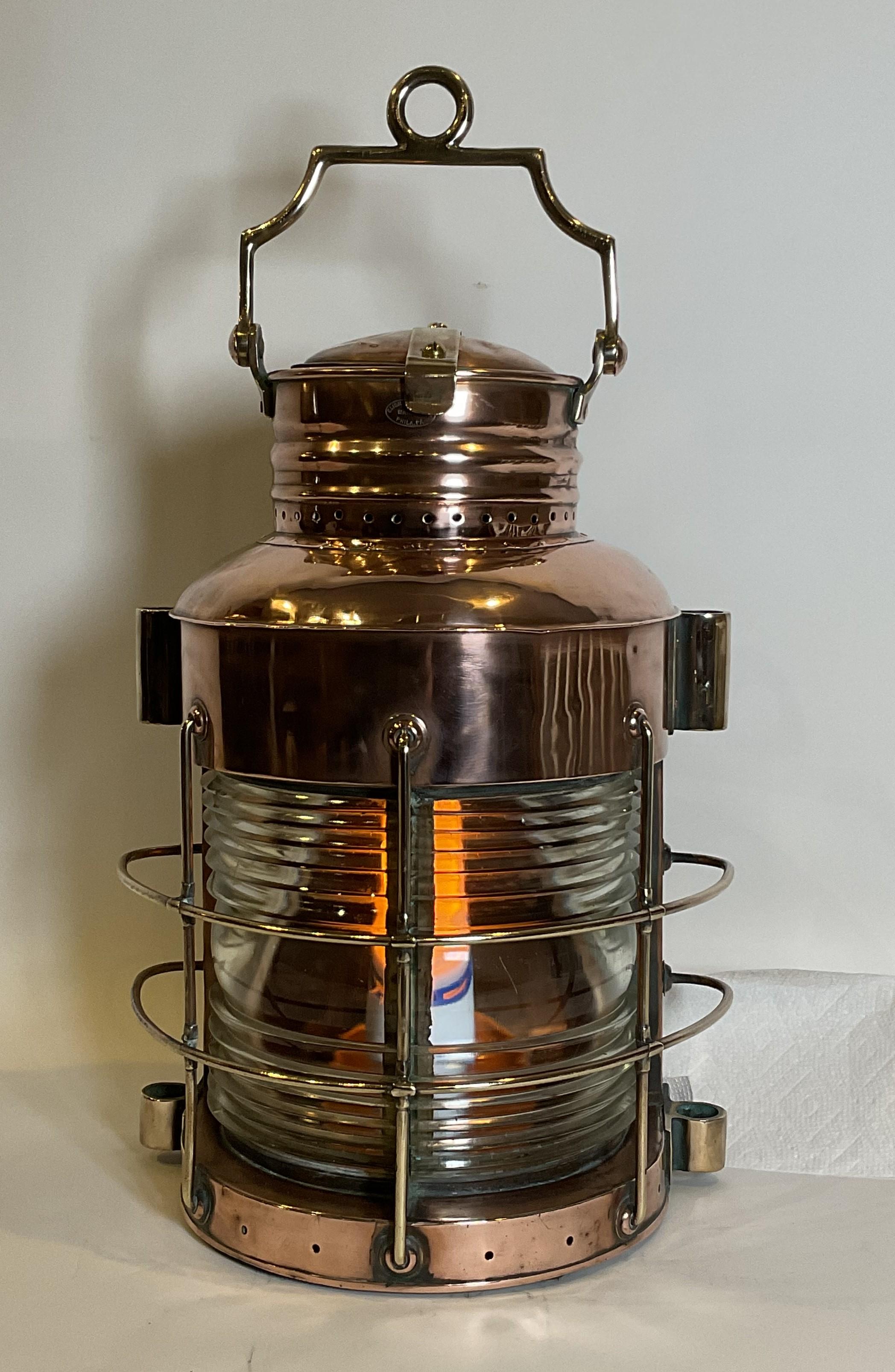 North American Copper Ships Masthead Lantern For Sale