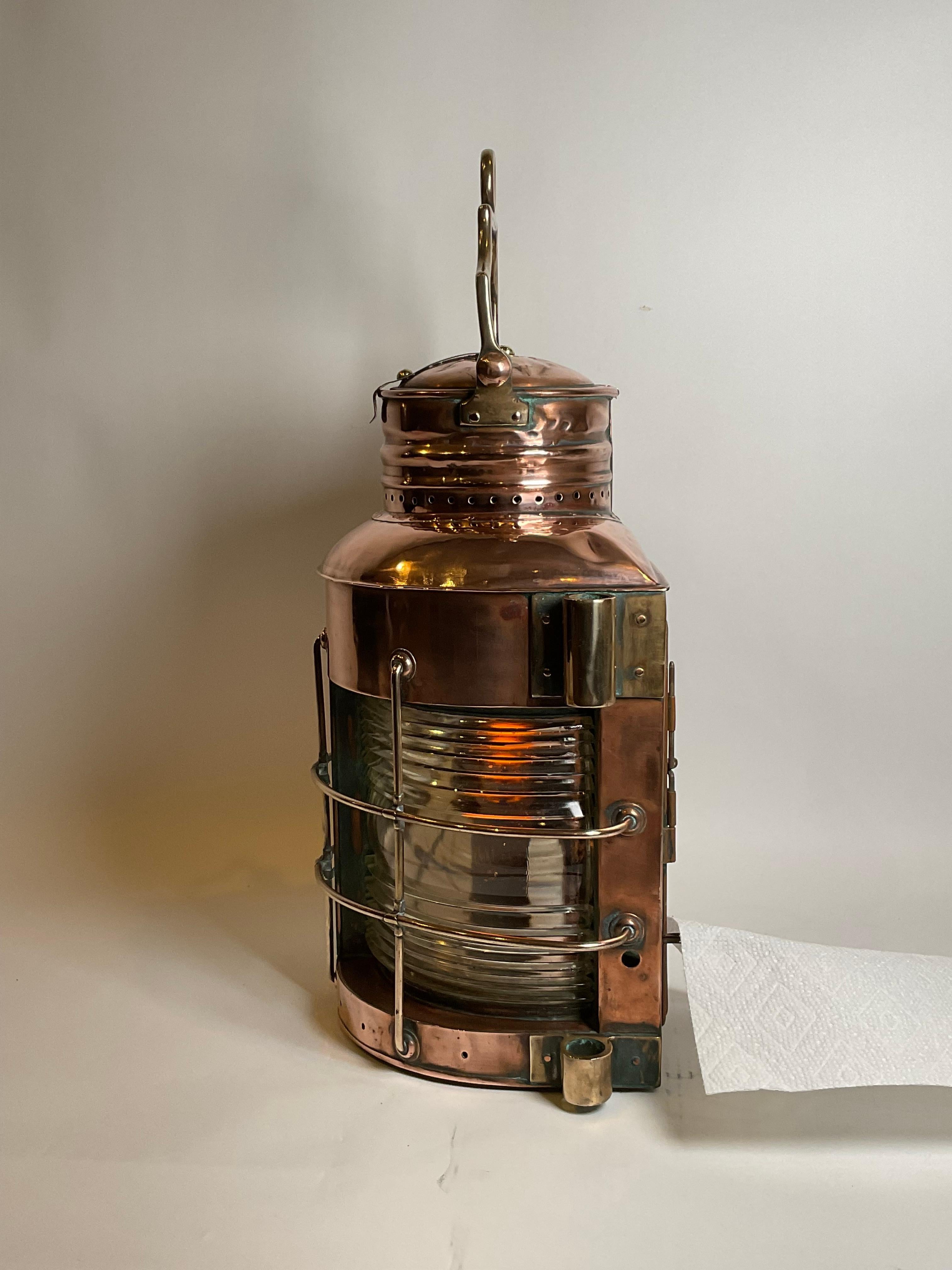Mid-20th Century Copper Ships Masthead Lantern For Sale