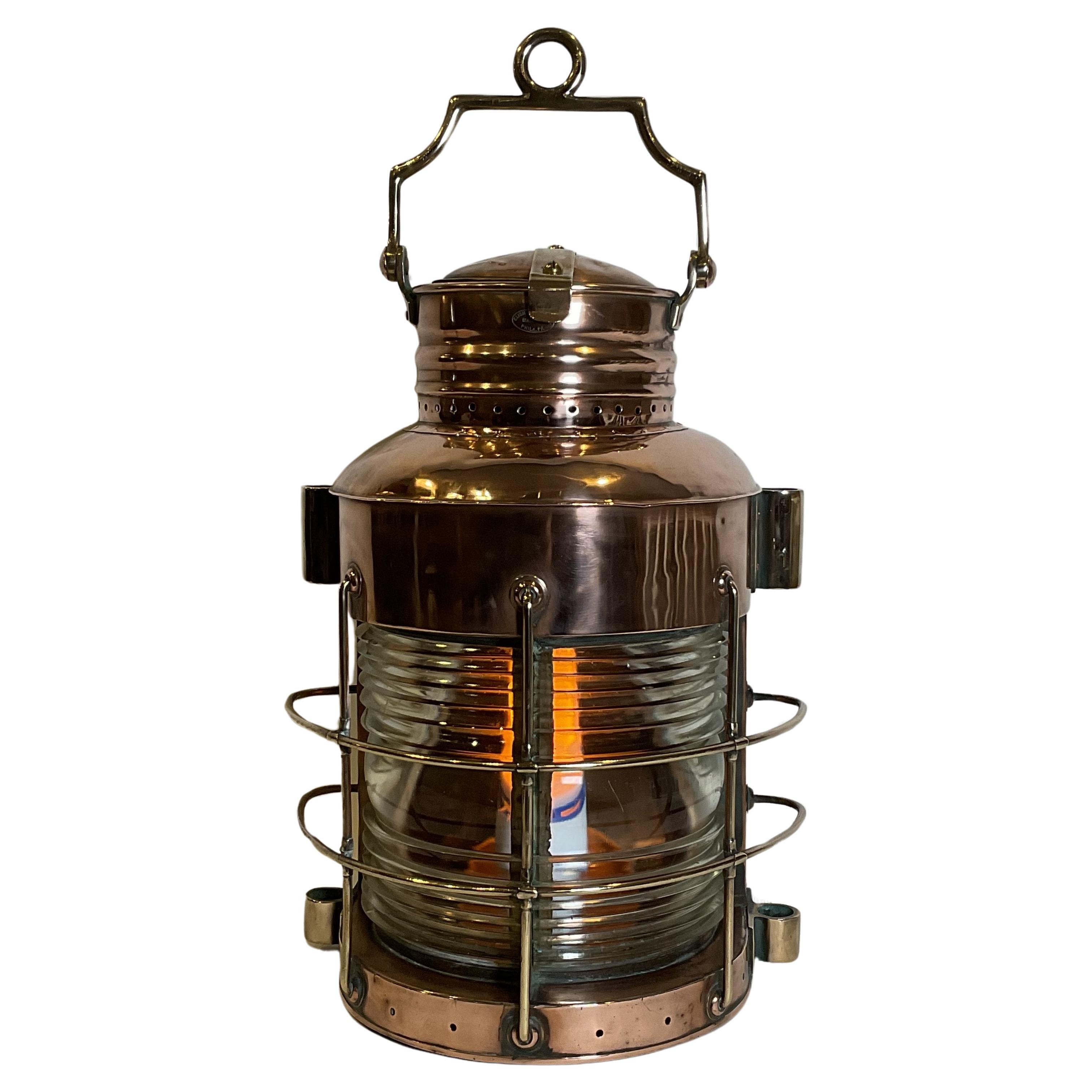 Copper Ships Masthead Lantern For Sale