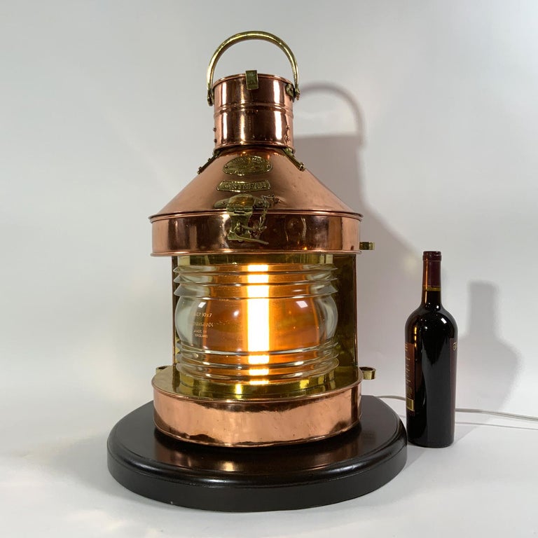Copper Ships Masthead Lantern On Base For Sale at 1stDibs