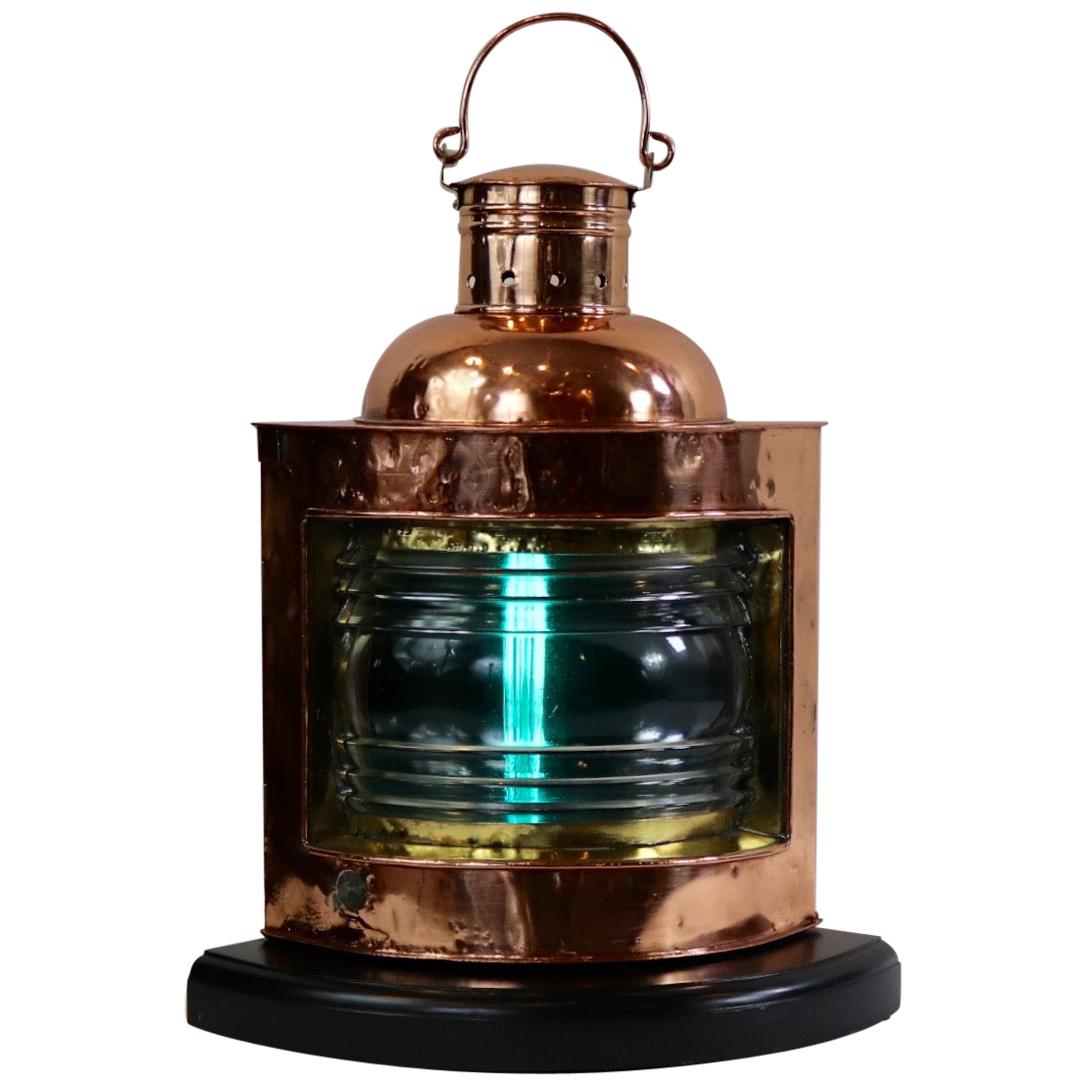 Copper Ships Starboard Lantern For Sale