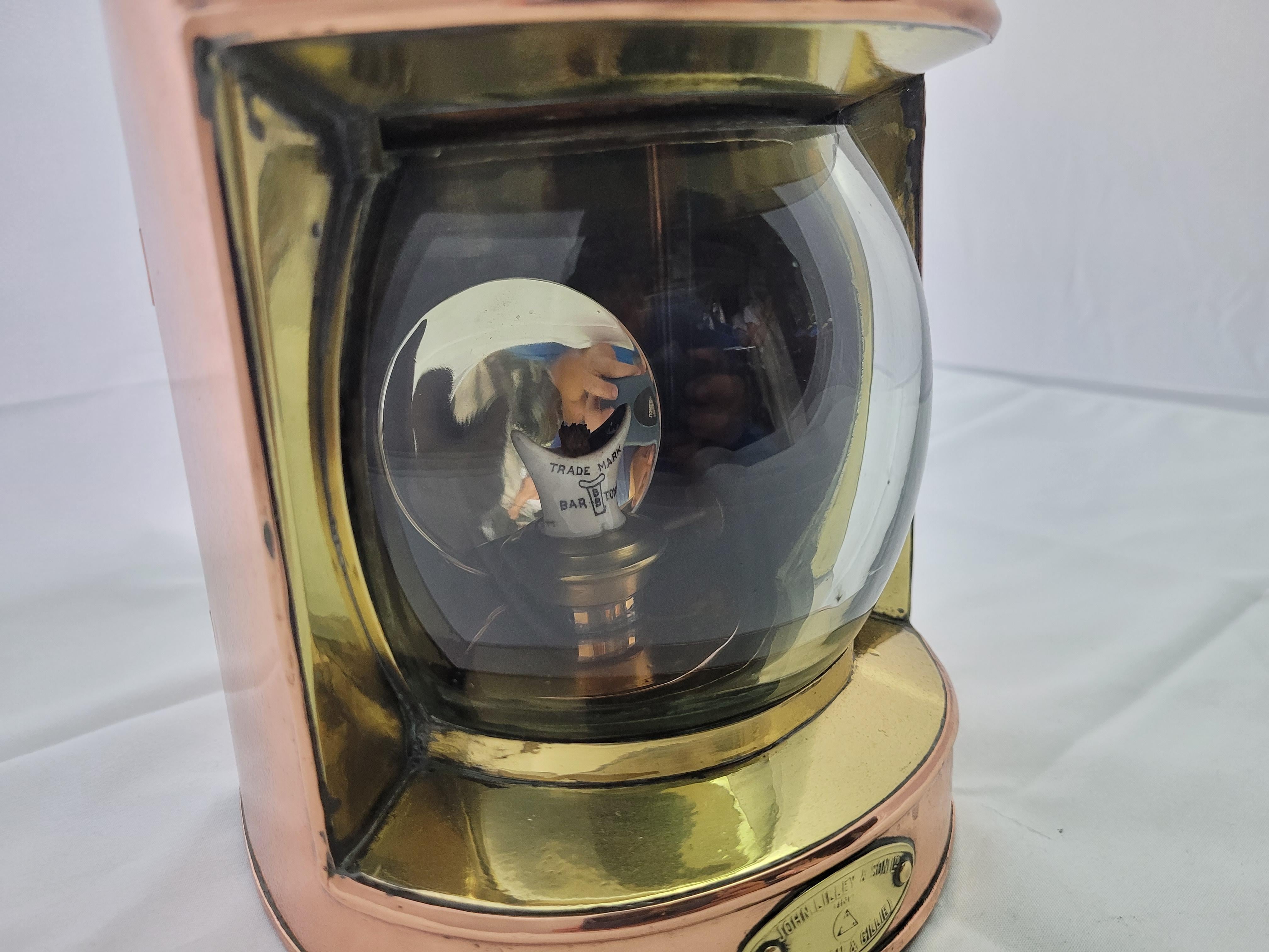 Copper Ships Stern Lantern By English Maker For Sale 4