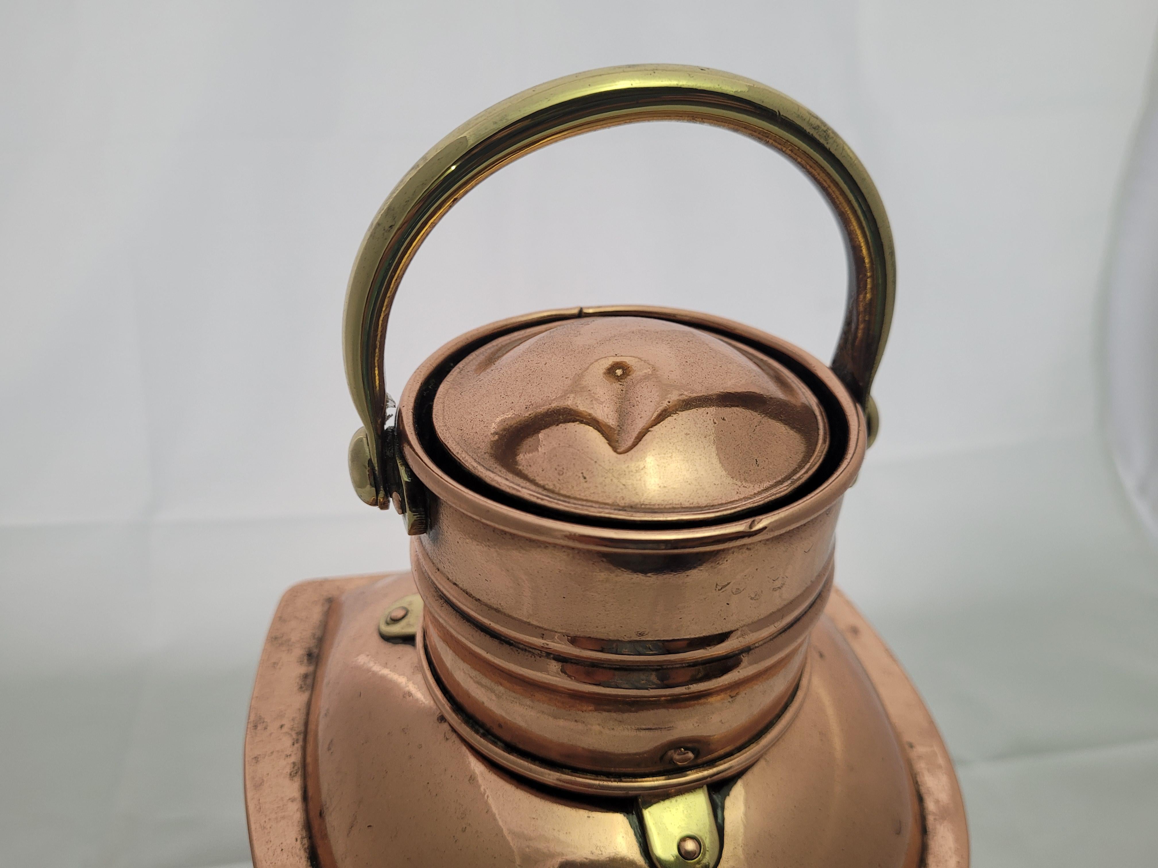 Copper Ships Stern Lantern By English Maker For Sale 2
