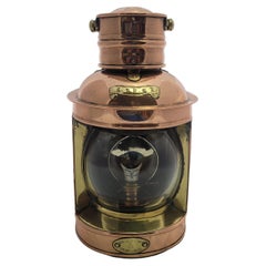 Retro Copper Ships Stern Lantern By English Maker