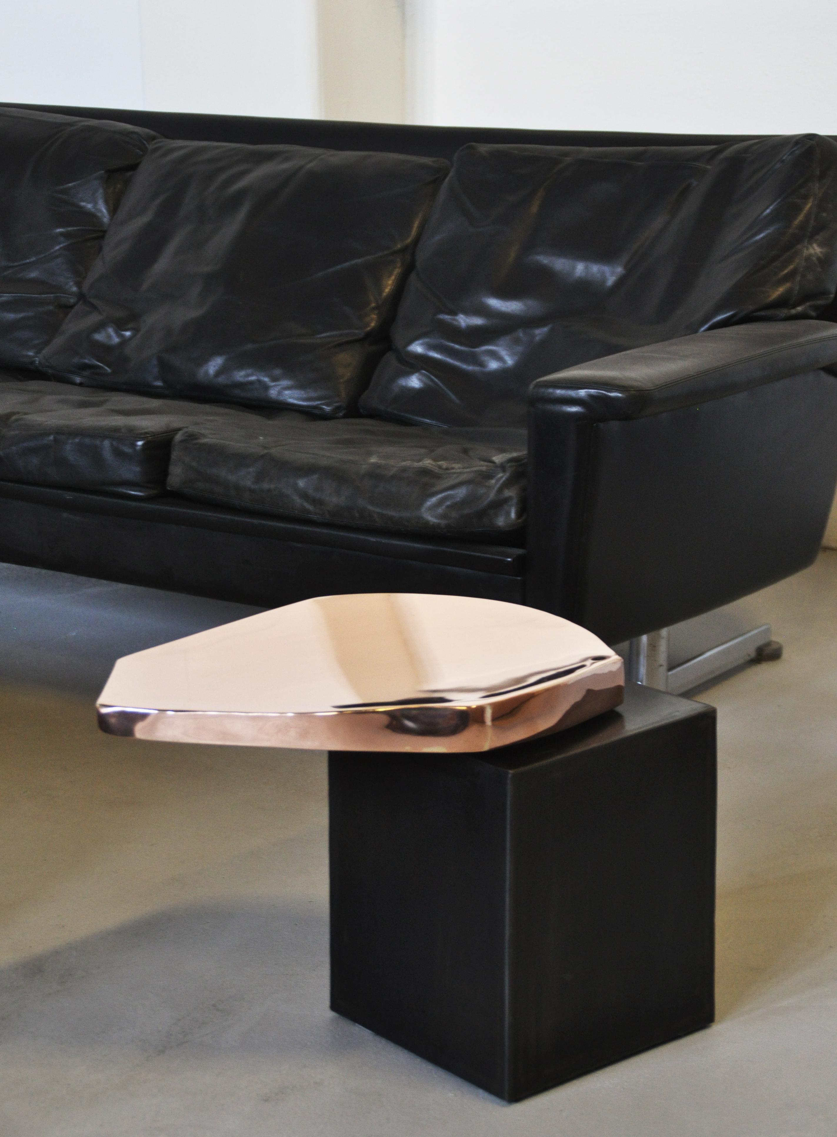 Belgian Copper Side Table by Pol Quadens For Sale