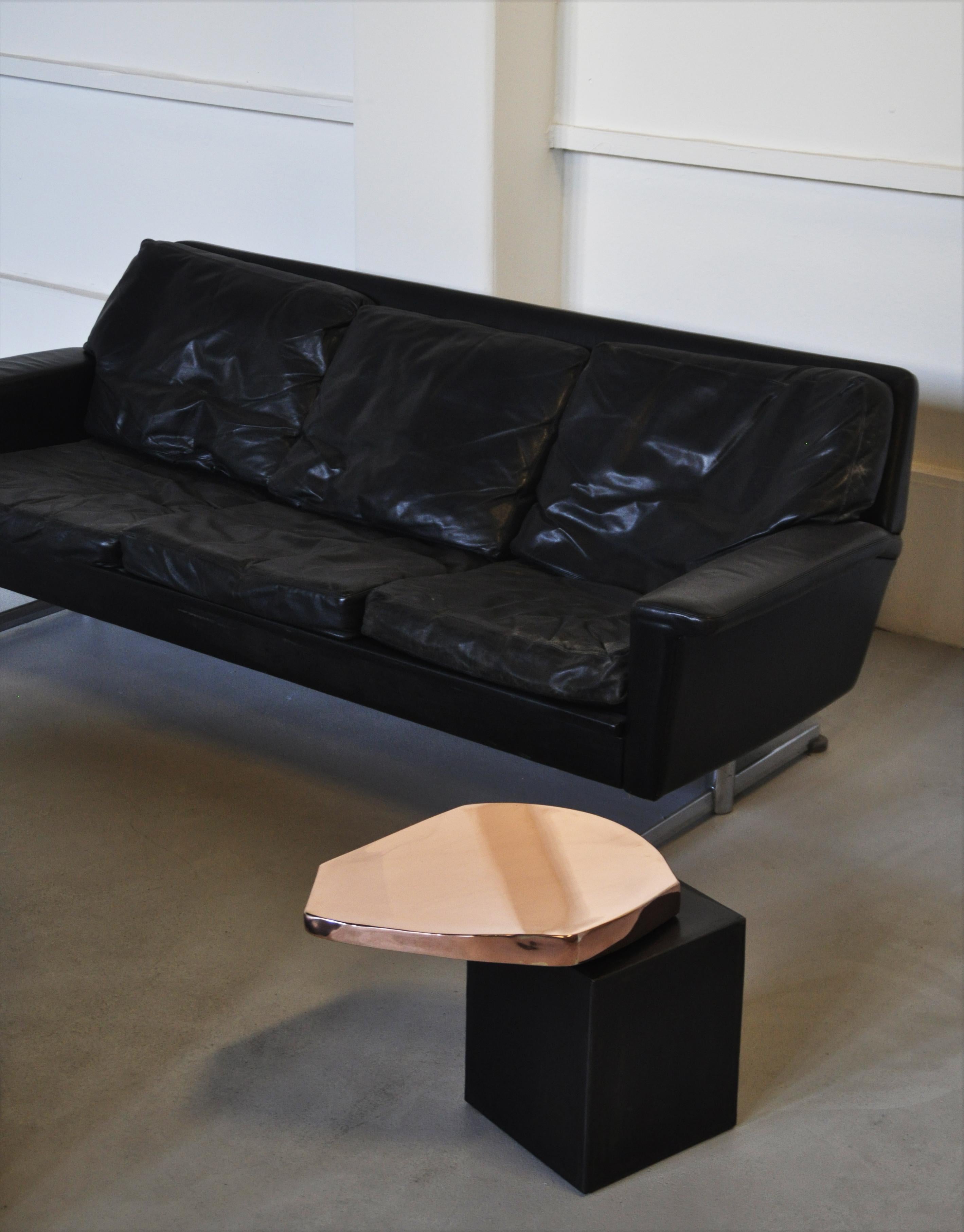 Patinated Copper Side Table by Pol Quadens For Sale