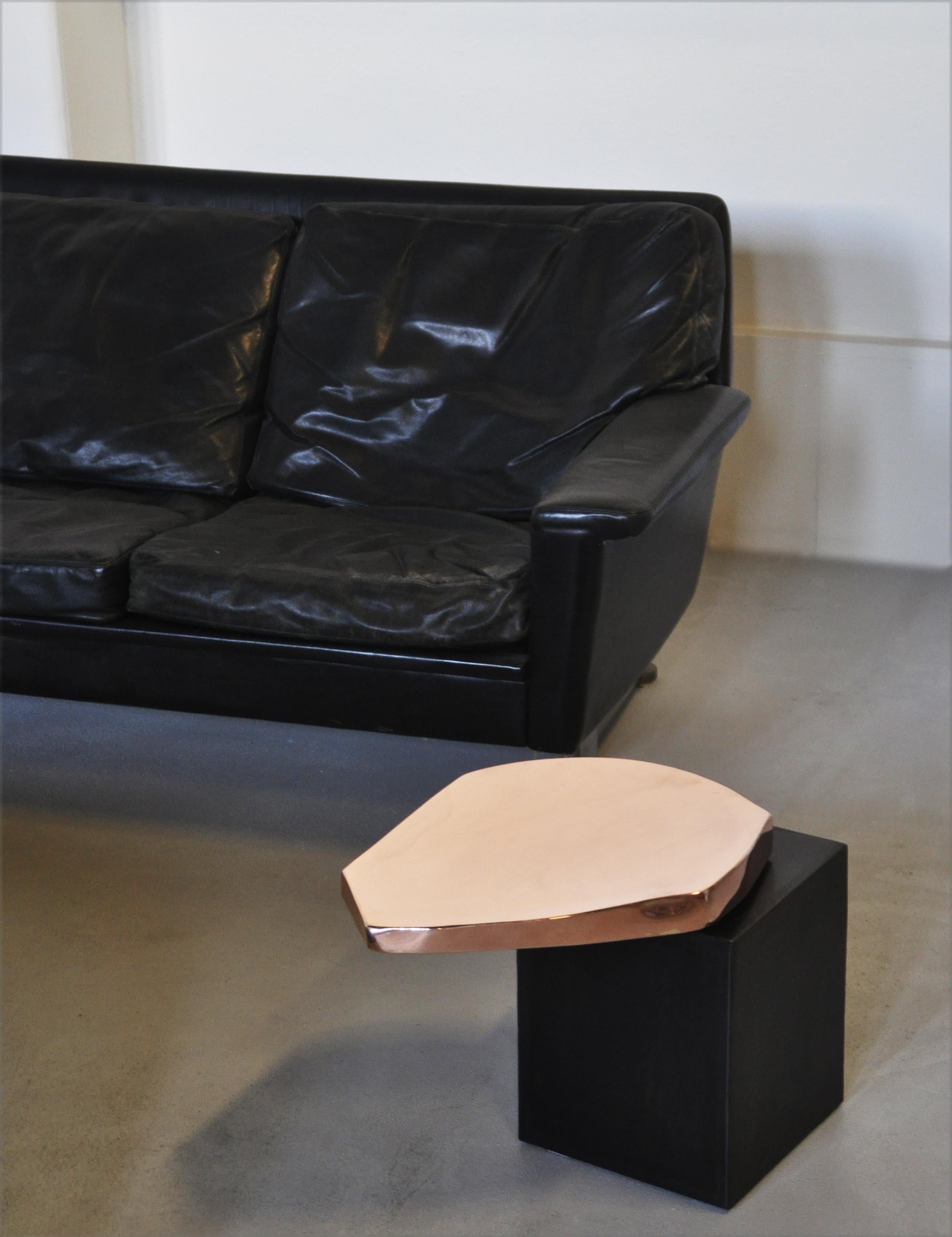 Copper Side Table by Pol Quadens In New Condition For Sale In Geneve, CH
