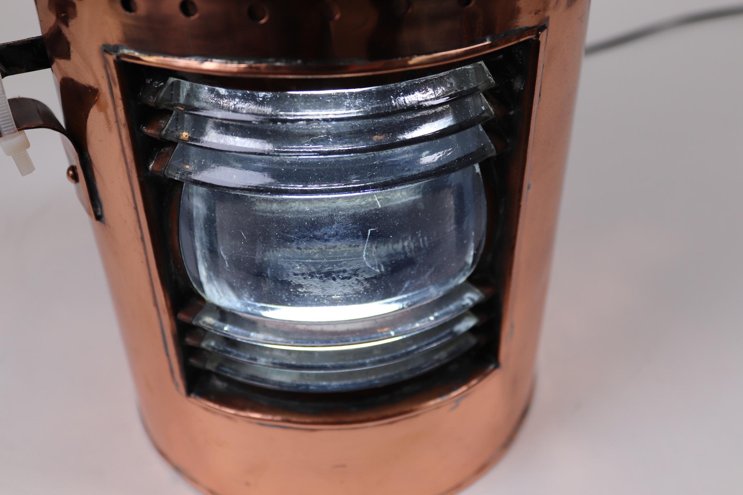 Mid-20th Century Copper Signal Lantern by Davey of London For Sale