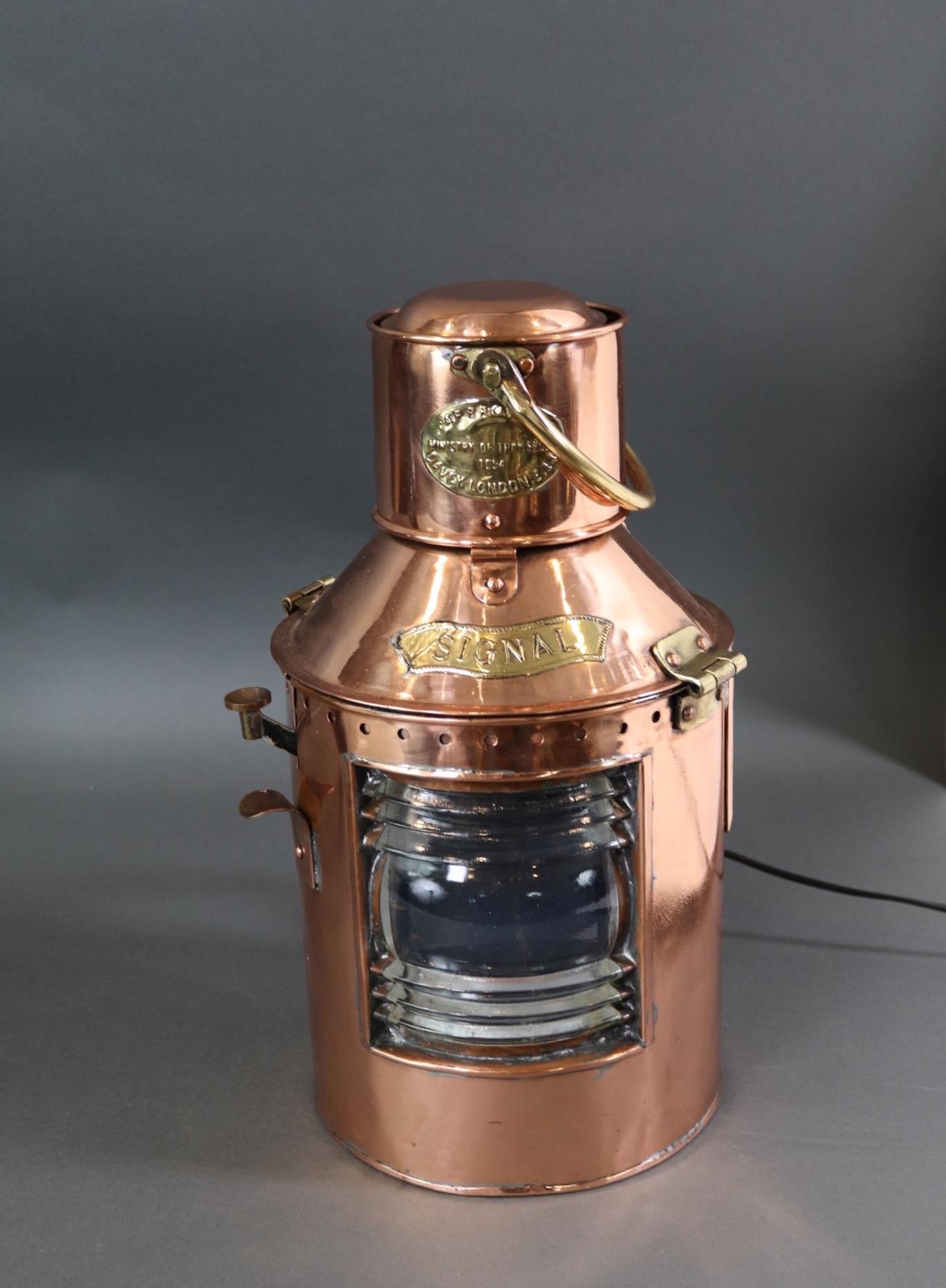 Copper Signal Lantern by Davey of London For Sale 3