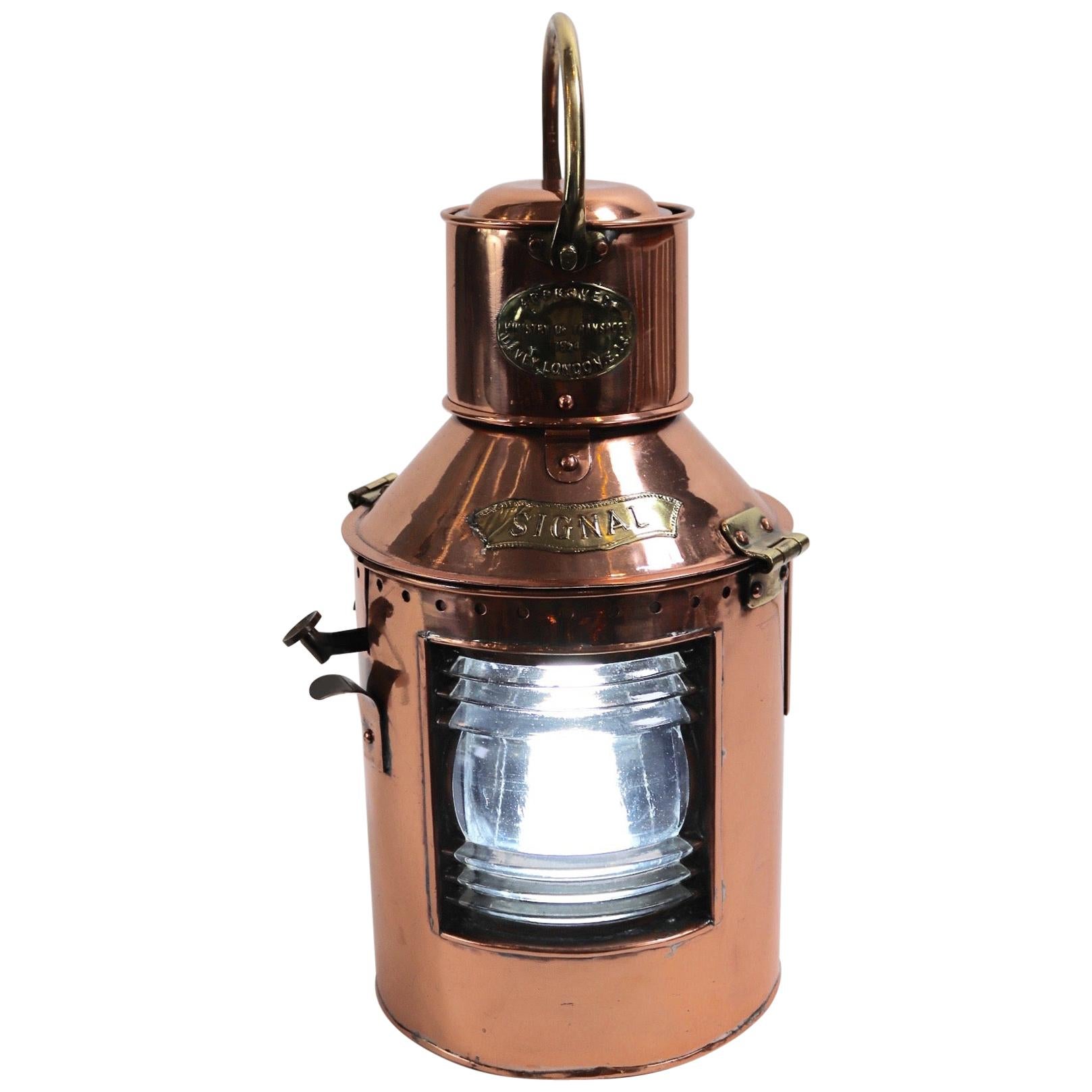 Copper Signal Lantern by Davey of London For Sale