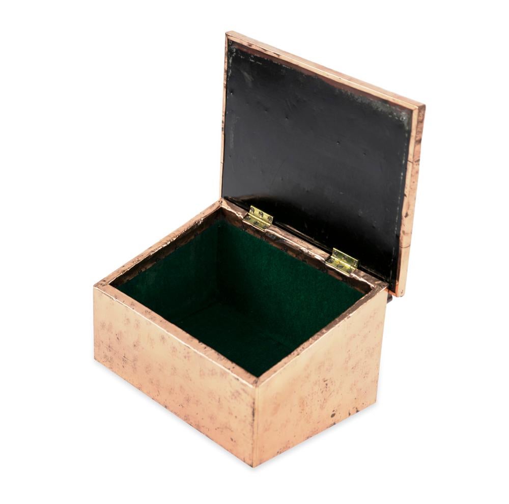 Arts and Crafts Copper Slipper Box For Sale