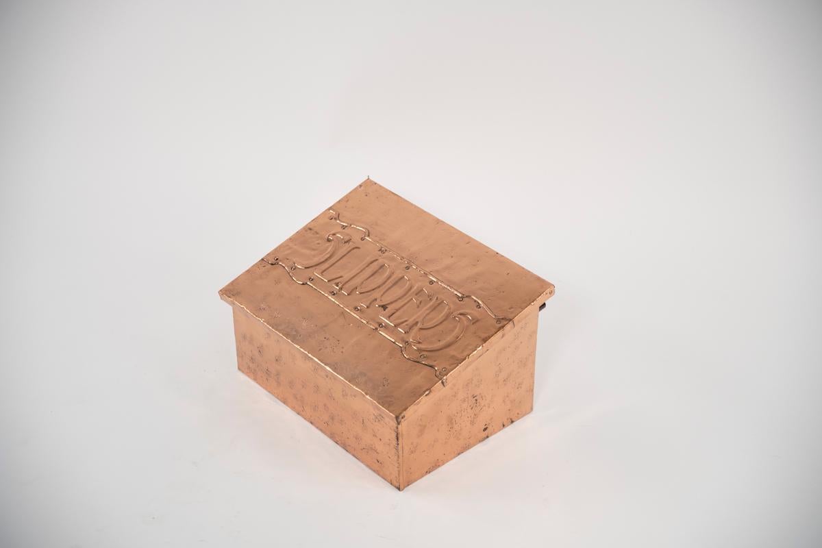 Late 19th Century Copper Slipper Box For Sale