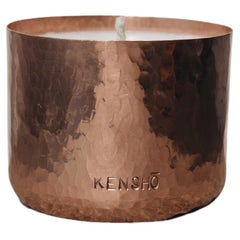 Vintage Rustic Hand-Hammered Copper Mexican Small Candle 