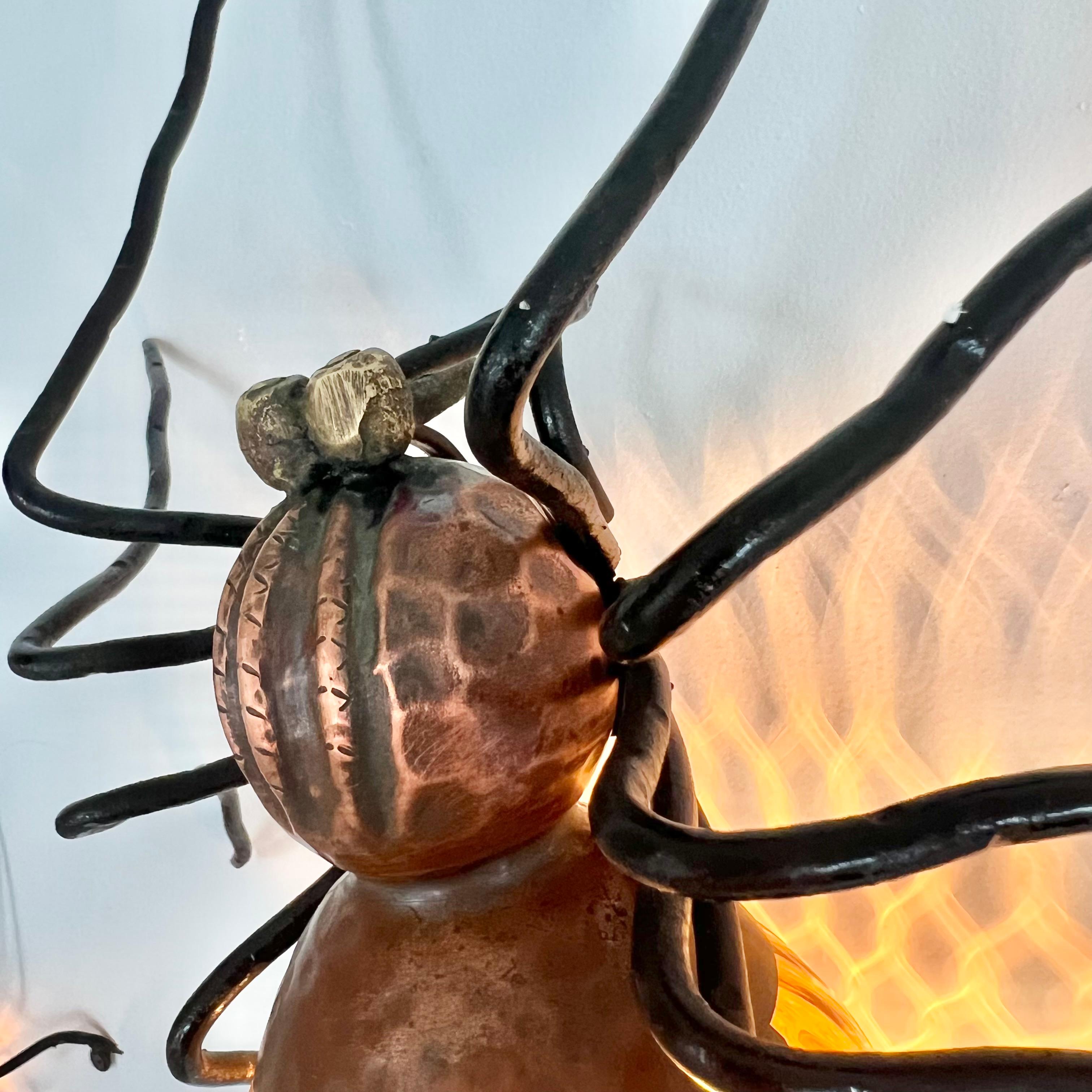 Metal Copper Spider Sconce, 1960s Italy For Sale