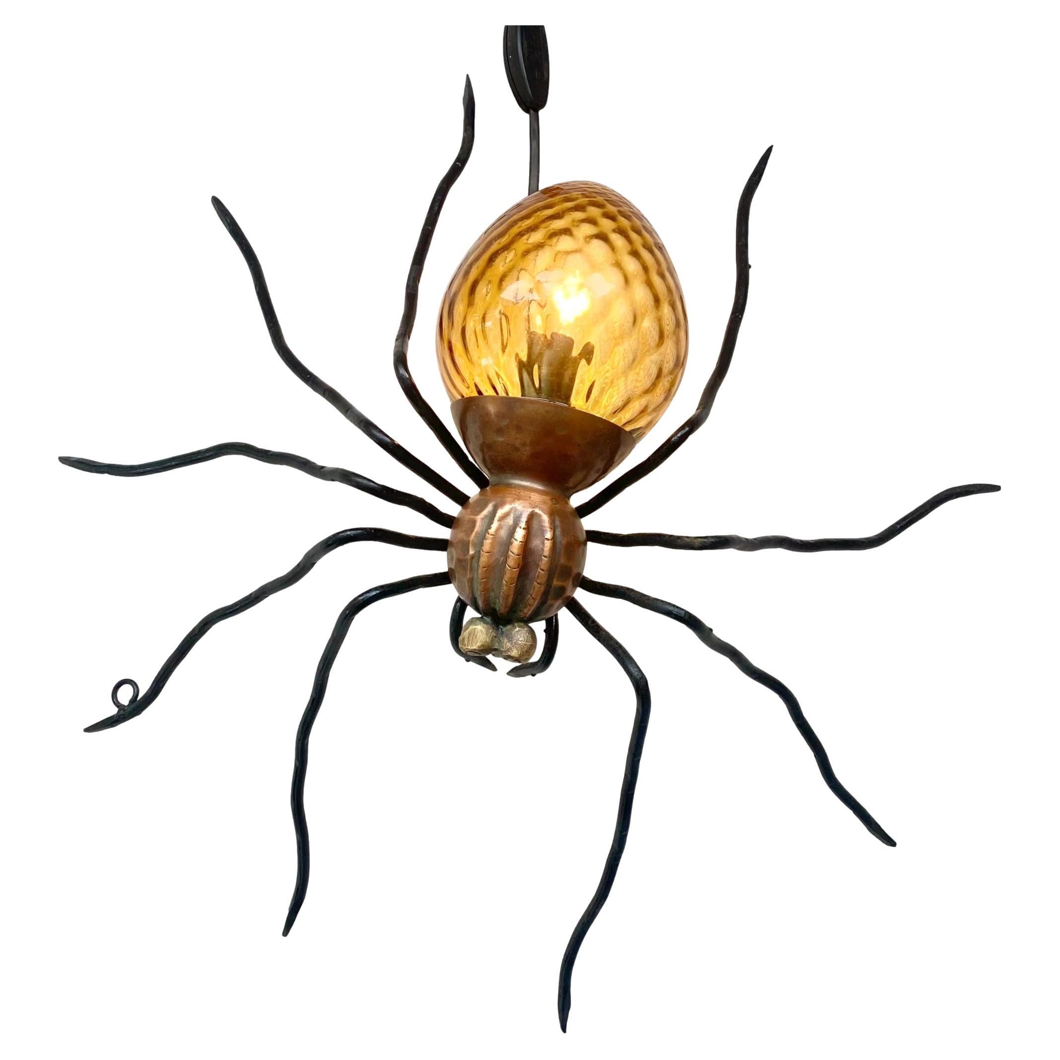 Applique araignée en cuivre, Italie, années 1960