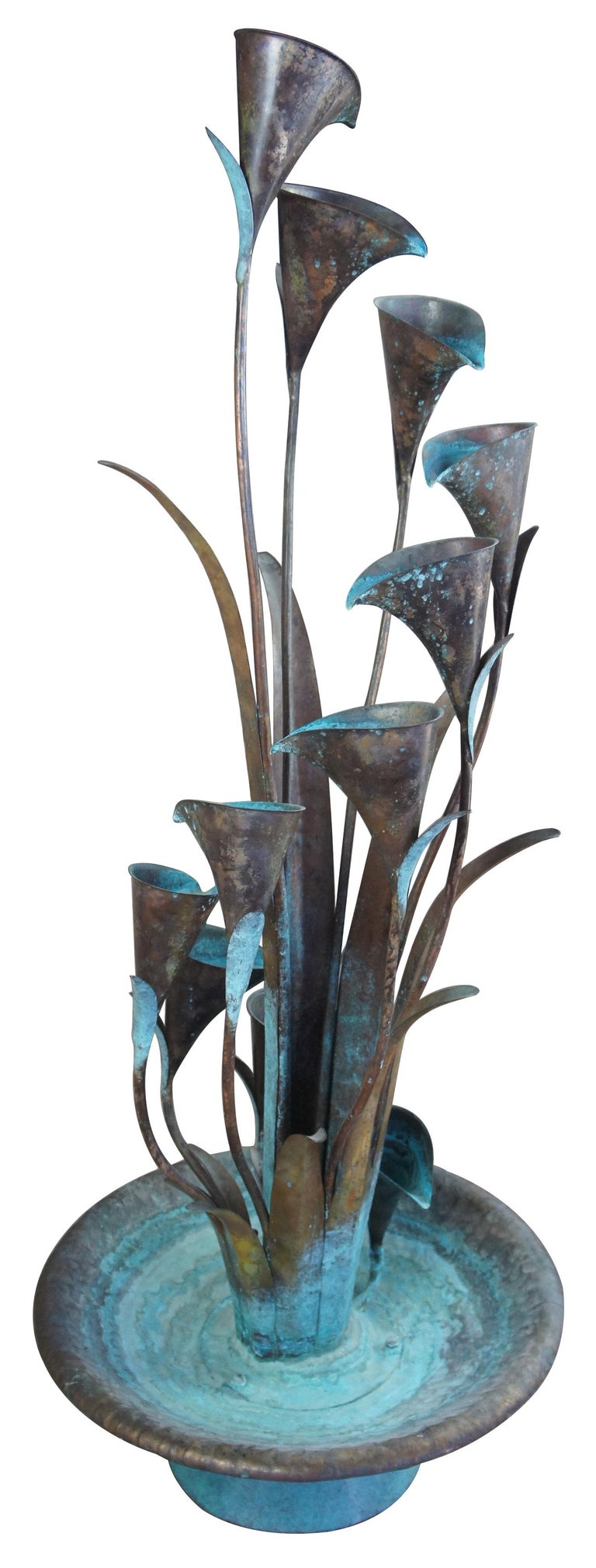 Copper Spiral Cascading Water Fountain Indoor Outdoor ...