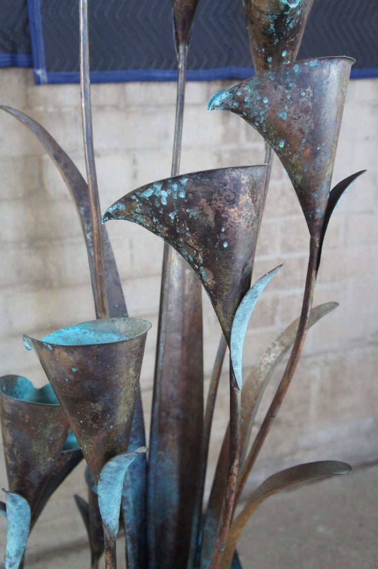 Copper Spiral Cascading Water Fountain Indoor Outdoor Sculpture