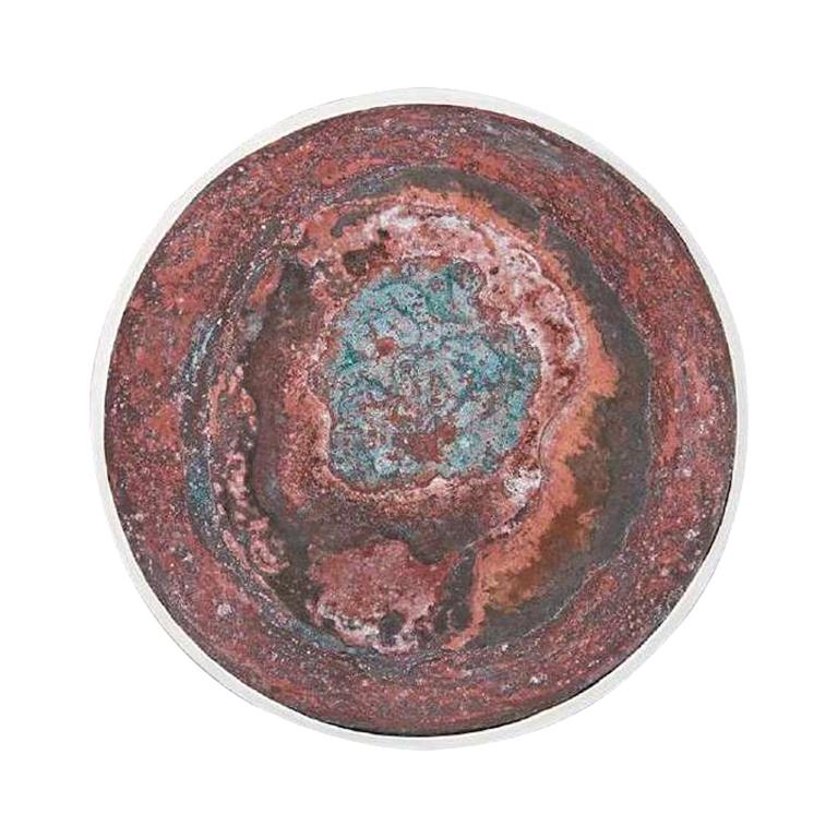 Copper & Stainless Steel Decor/ Plate, 'Star Dust 3.0 #11' by Daishi Luo