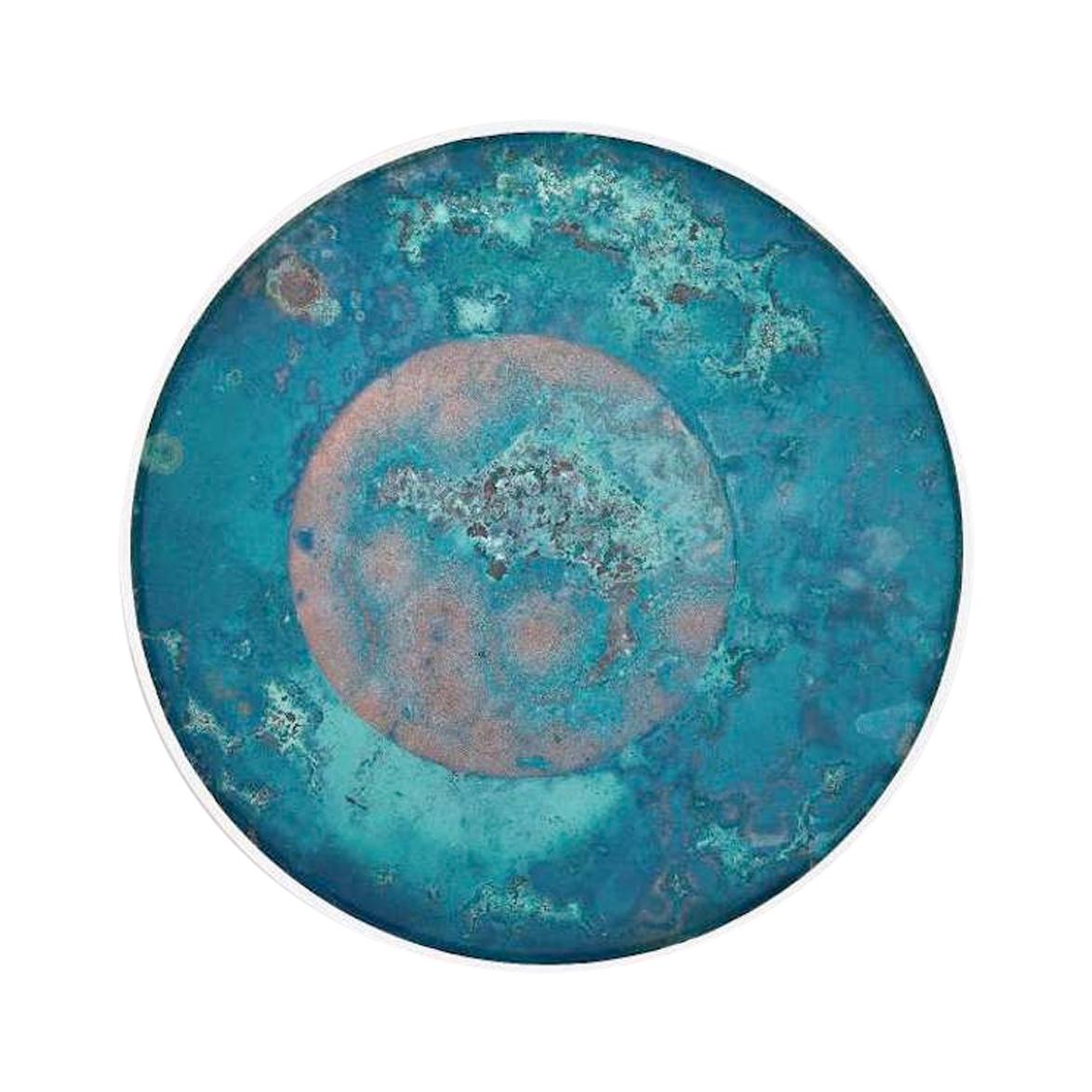 Copper & Stainless Steel Decor/ Plate, 'Star Dust 3.0 #3' by Daishi Luo