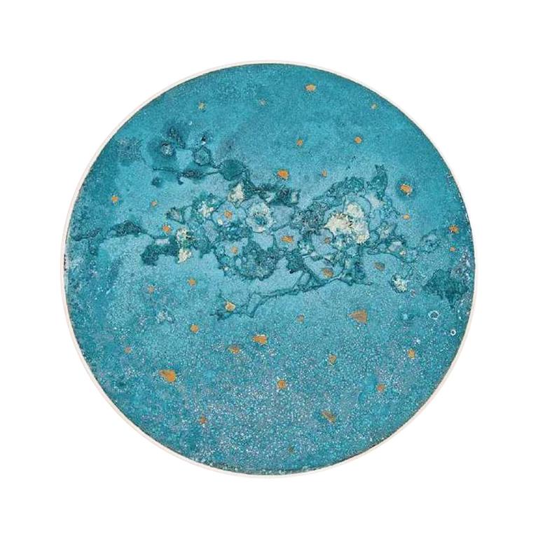 Copper & Stainless Steel Decor/ Plate, 'Star Dust 3.0 #6' by Daishi Luo