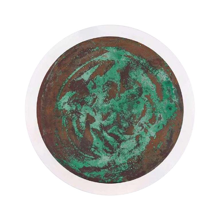 Copper & Stainless Steel Decor/ Plate, 'Star Dust 3.0 #7' by Daishi Luo