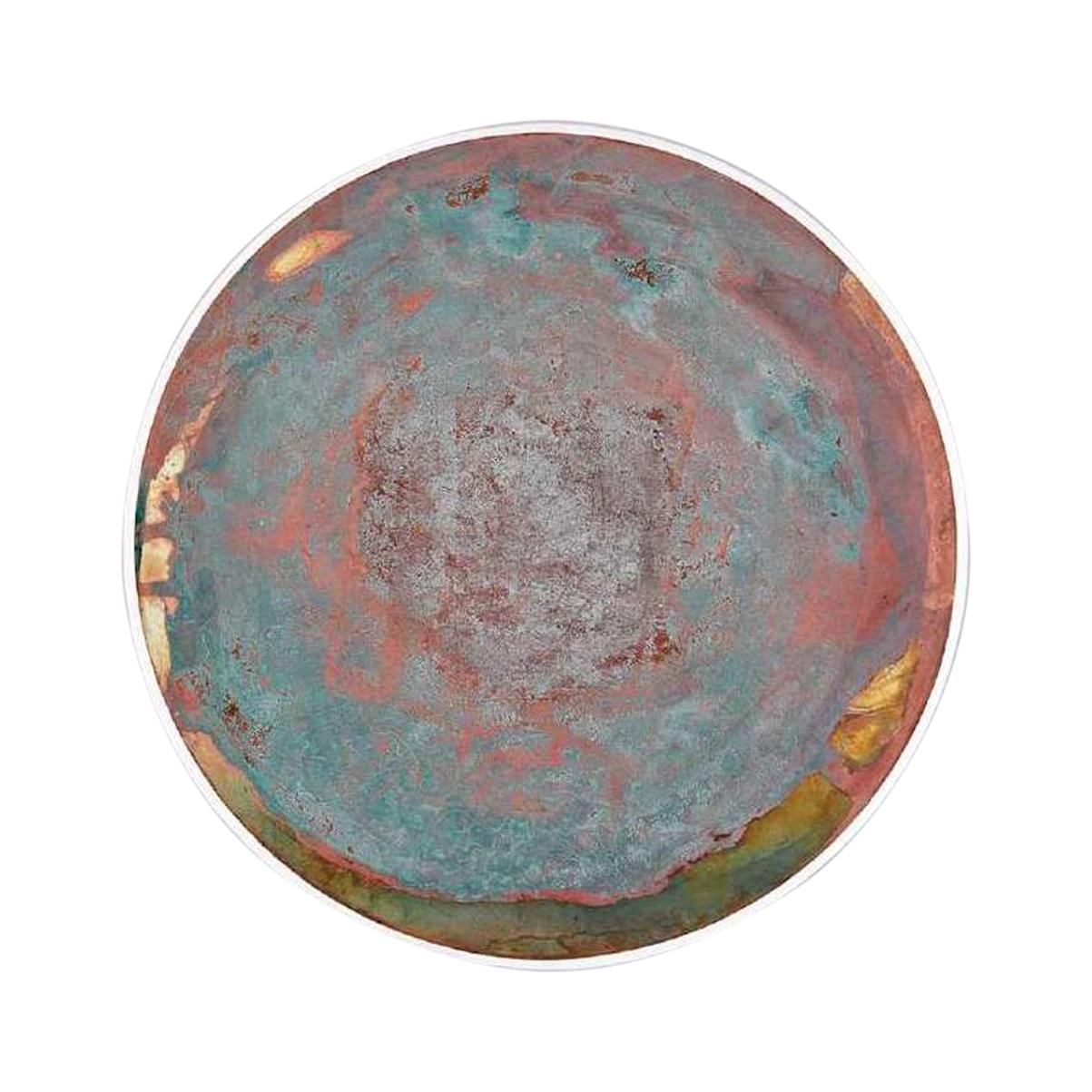 Copper & Stainless Steel Decor/ Plate, 'Star Dust 3.0 #8' by Daishi Luo