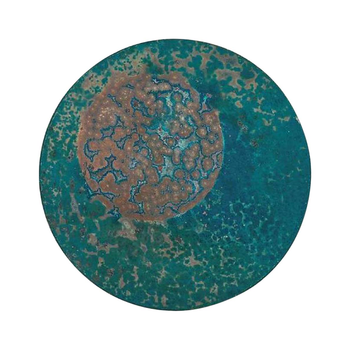 Copper & Stainless Steel Decor/ Plate, 'Star Dust 3.0 #9' by Daishi Luo