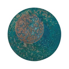 Copper & Stainless Steel Decor/ Plate, 'Star Dust 3.0 #9' by Daishi Luo