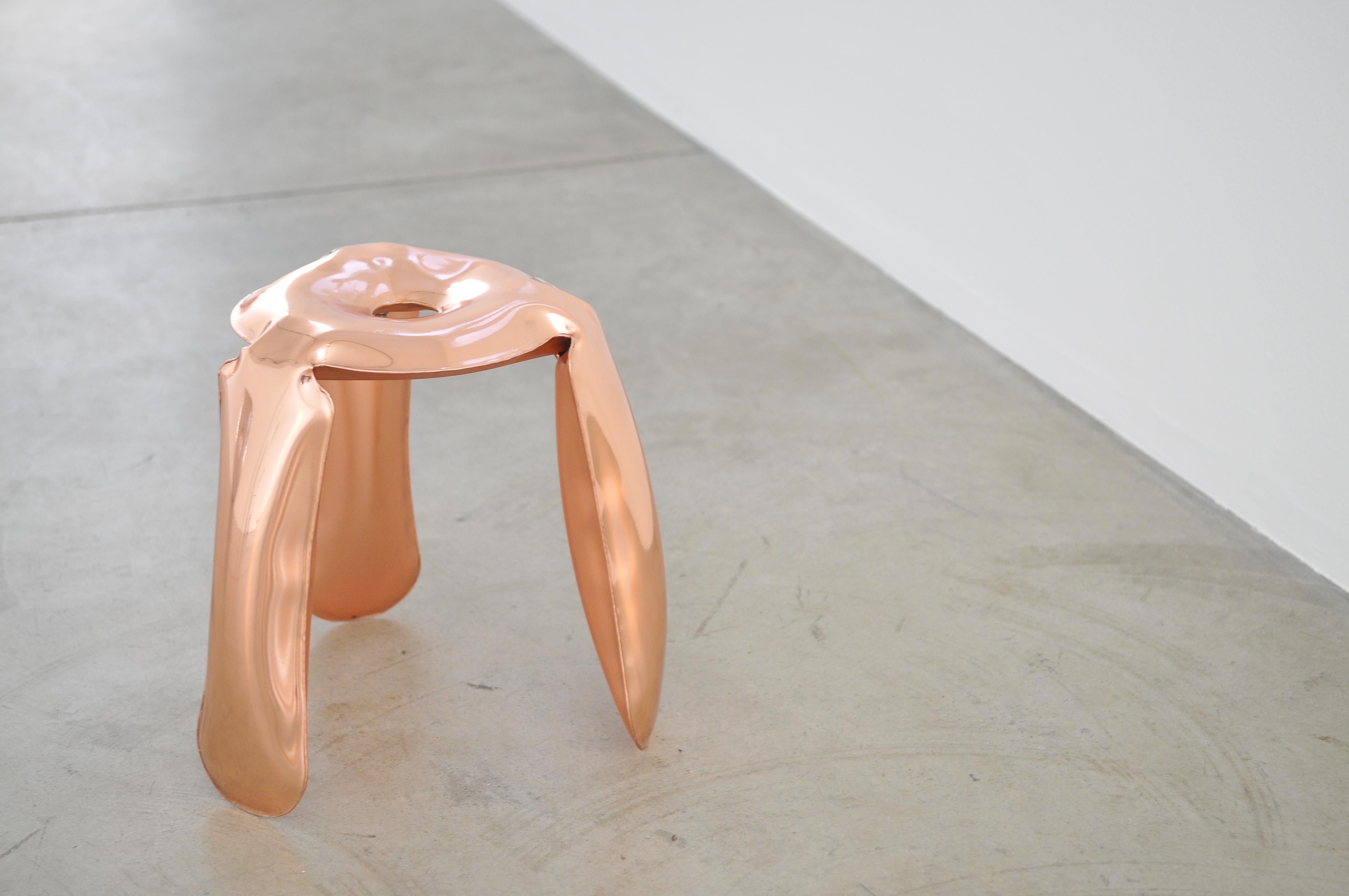 Polished Copper Standard Plopp Stool by Zieta For Sale