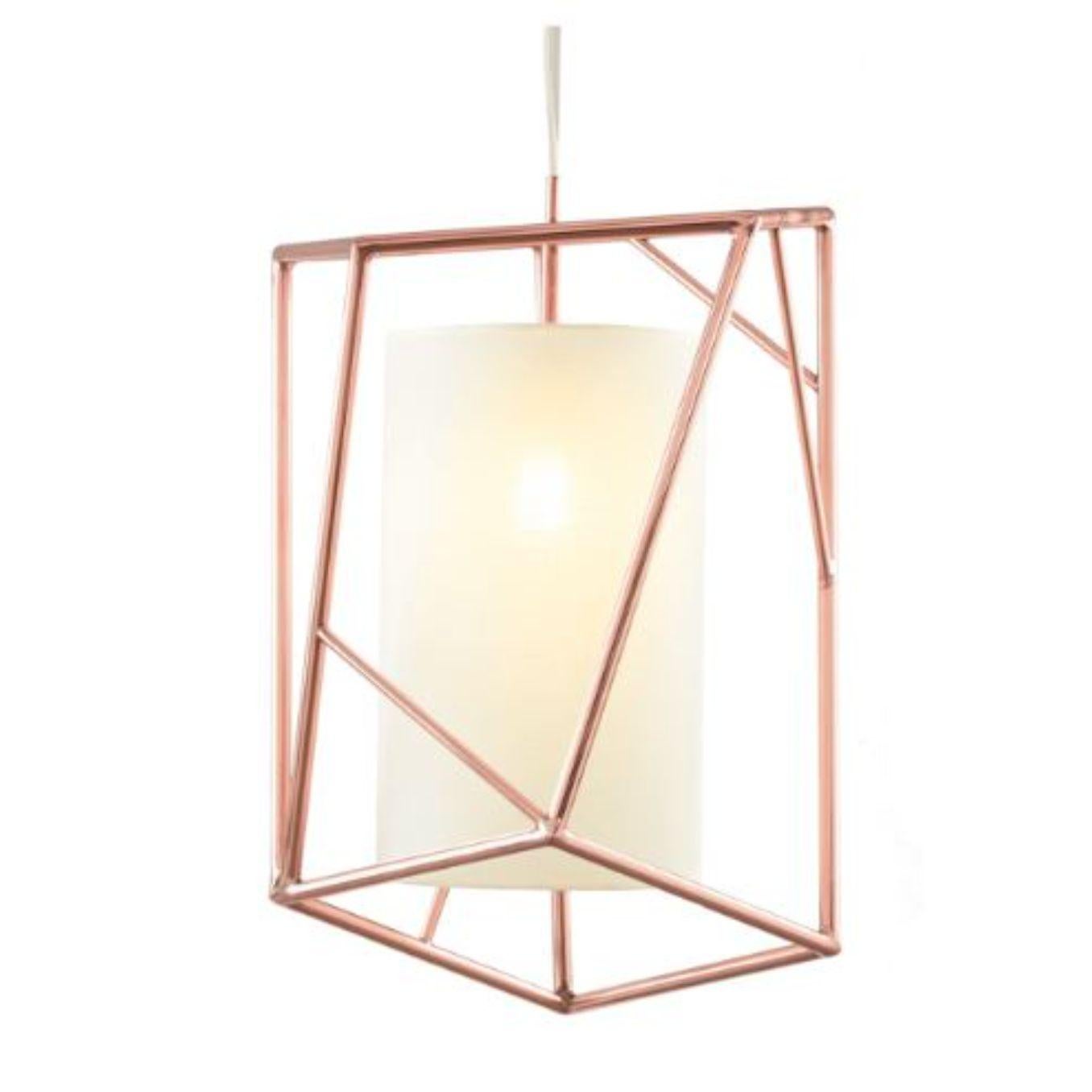 Copper Star III suspension lamp by Dooq
Dimensions: W 35 x D 35 x H 53 cm
Materials: lacquered metal, polished or satin metal, copper.
Abat-jour: linen
Also available in different colors and materials.

Information:
230V/50Hz
E27/1x15W