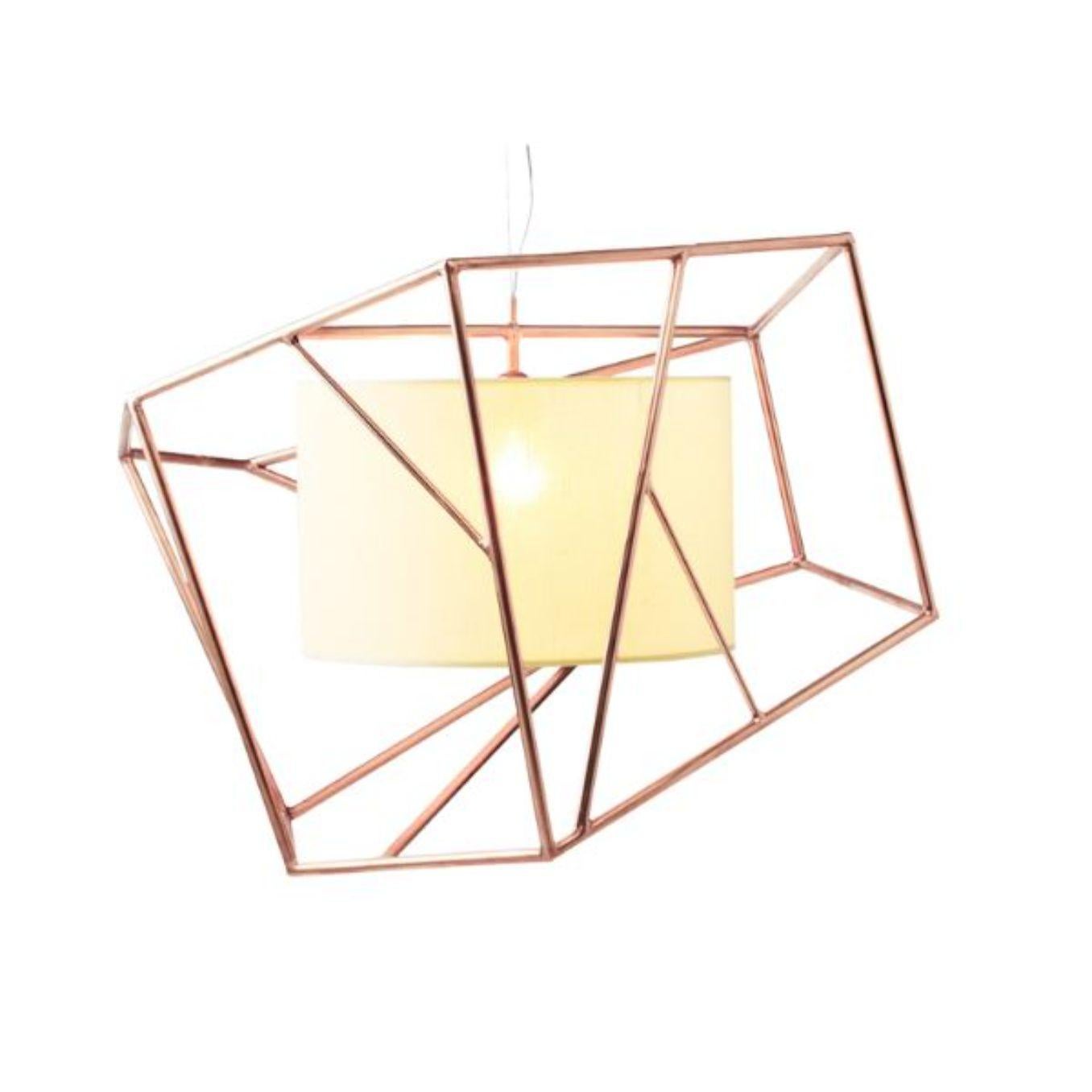 Copper Star suspension lamp by Dooq
Dimensions: W 80 x D 80 x H 70 cm
Materials: lacquered metal, polished or satin metal, copper.
abat-jour: linen
Also available in different colors and materials.

Information:
230V/50Hz
E27/1x20W