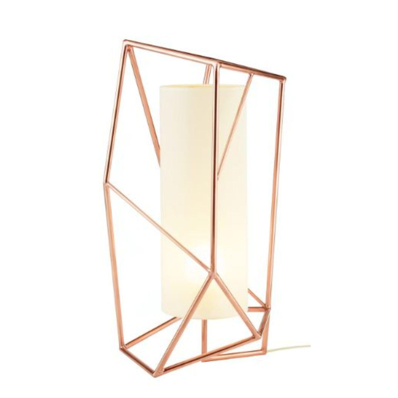 Copper Star table lamp by Dooq
Dimensions: W 33 x D 33 x H 72 cm
Materials: lacquered metal, polished or satin metal, copper.
abat-jour: linen
Also available in different colors and materials.

Information:
230V/50Hz
E27/1x10W