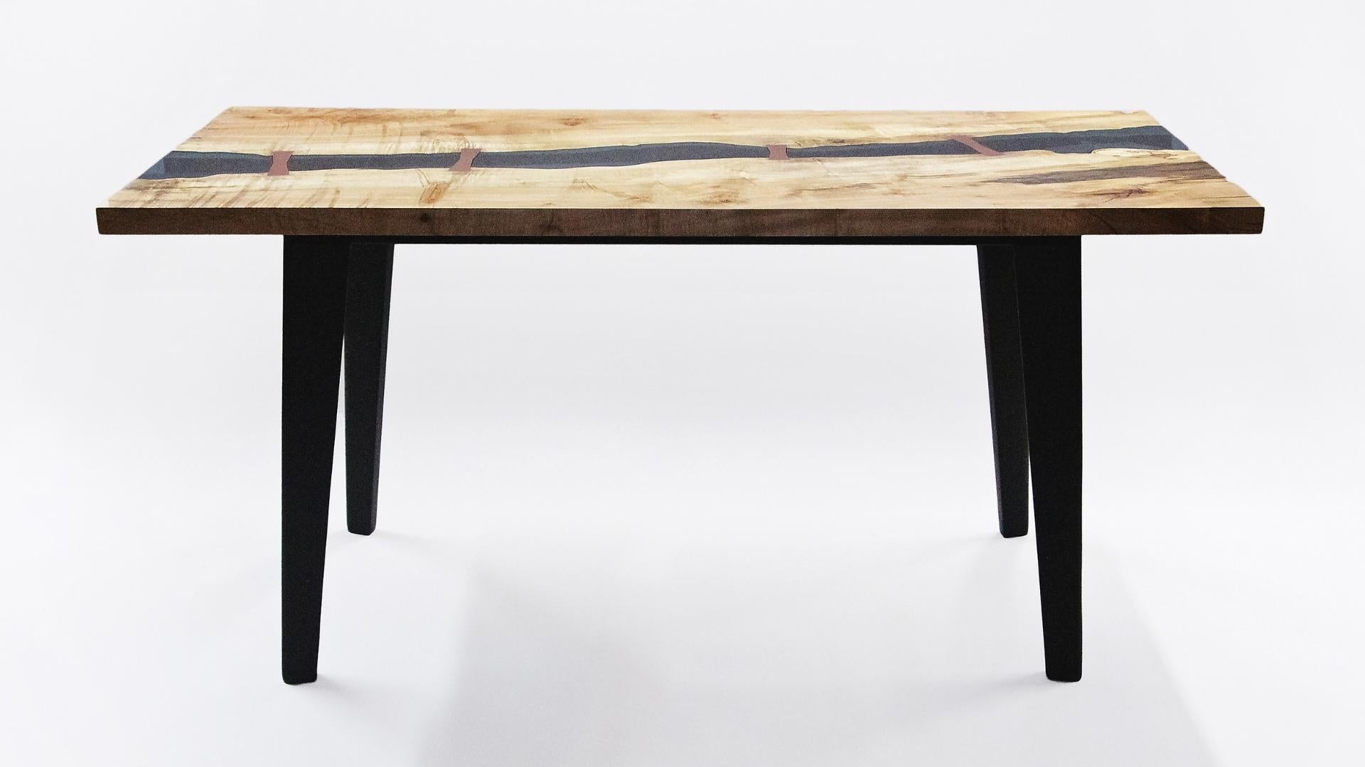 Mid-Century Modern Table de rivière d'État en cuivre en vente