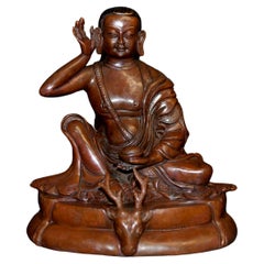 Copper Statue Milarepa Tibetan Poet Music Saint