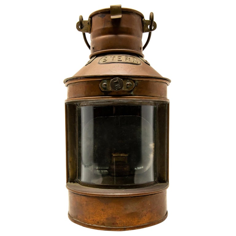 Copper Stern Ship Lantern For Sale at 1stDibs