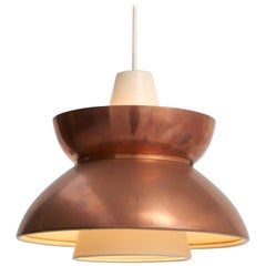 Copper 'Søværnspendel' by Jørn Utzon for Louis Poulsen