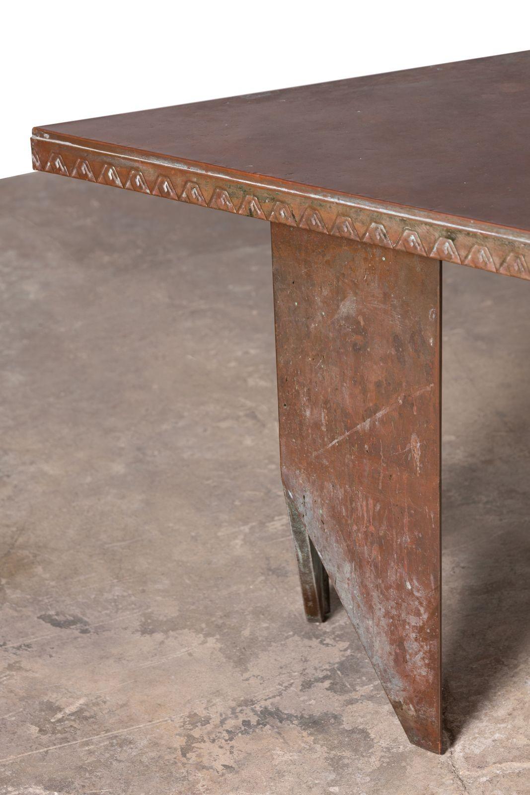 Copper Table by Frank Lloyd Wright, 1956 For Sale 4