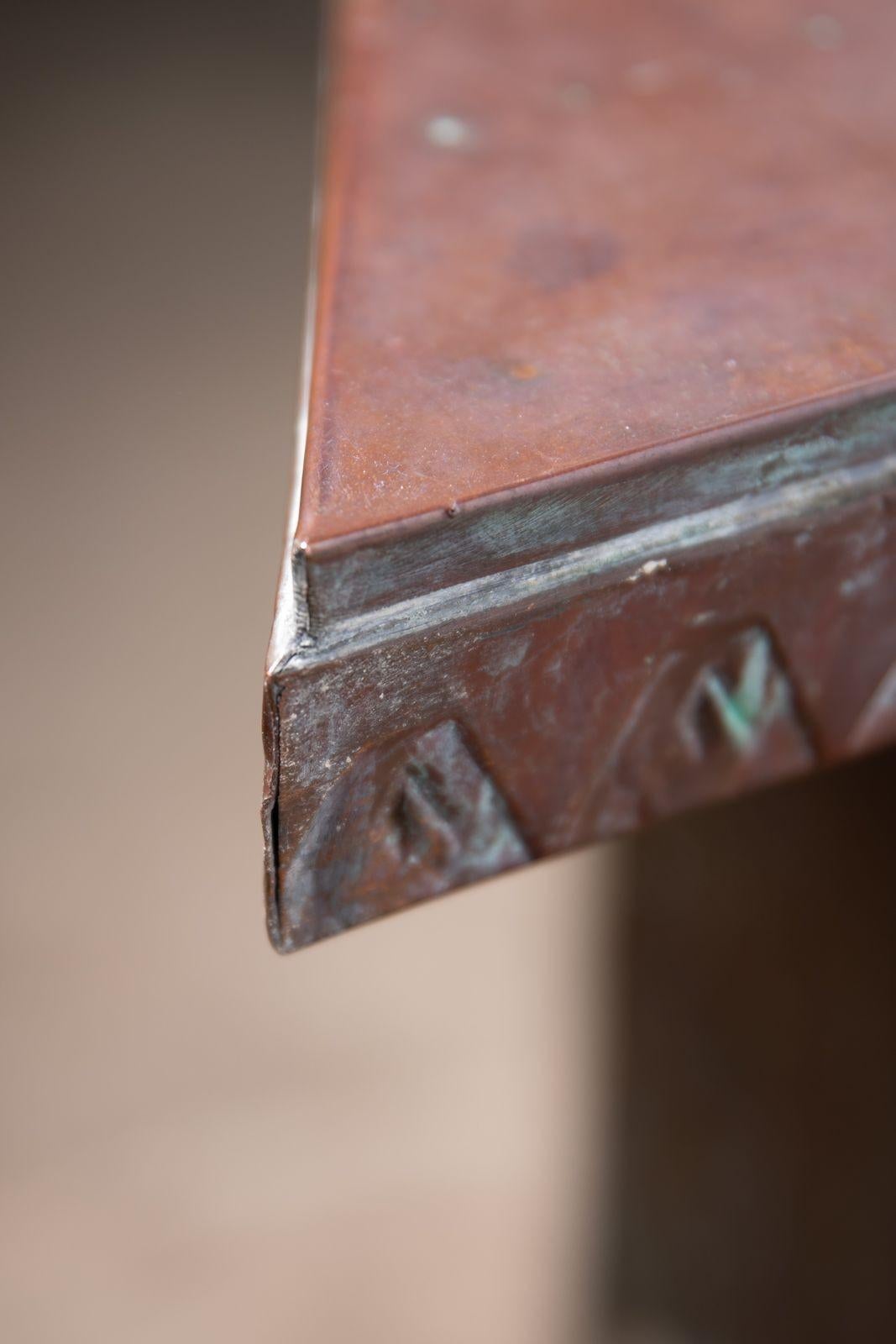 Copper Table by Frank Lloyd Wright, 1956 For Sale 6