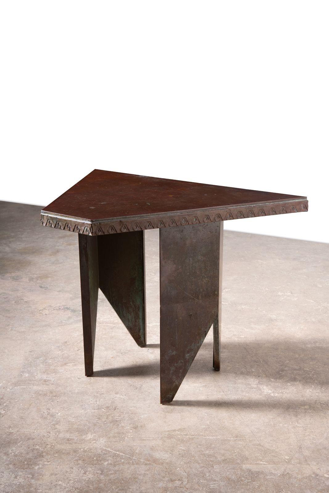 American Copper Table by Frank Lloyd Wright, 1956 For Sale