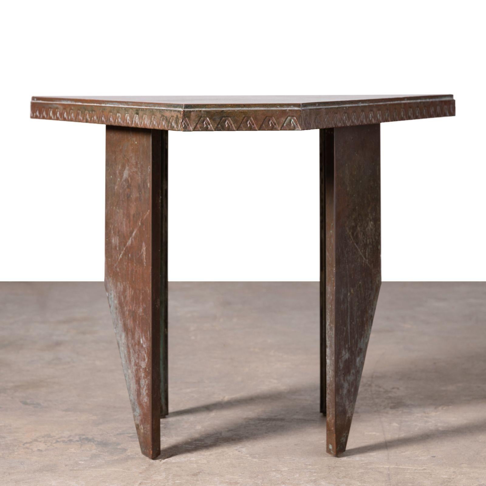 Copper Table by Frank Lloyd Wright, 1956 In Good Condition For Sale In Dallas, TX